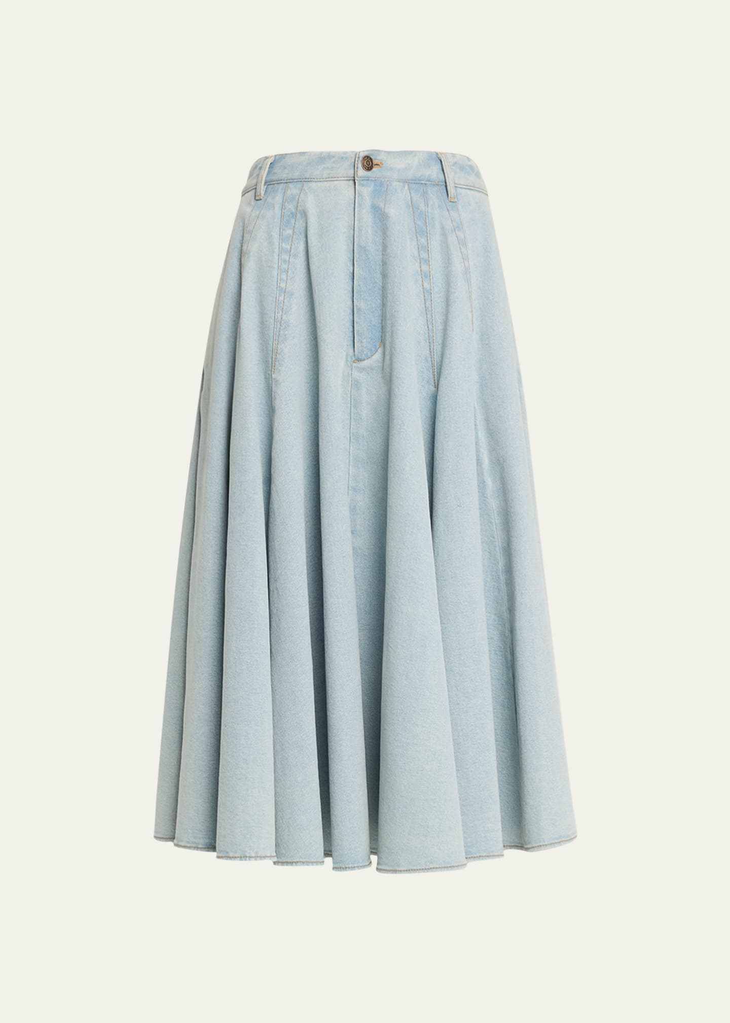 Denim midi circle skirt online