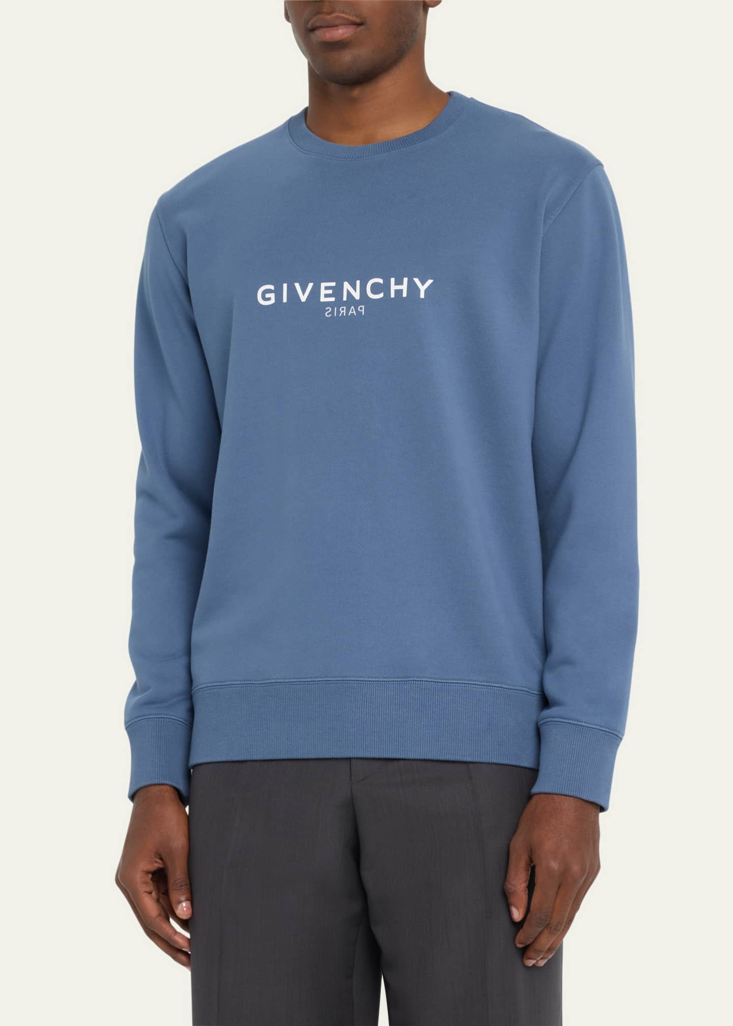 Givenchy Men s Reversed Logo Terry Sweatshirt Bergdorf Goodman