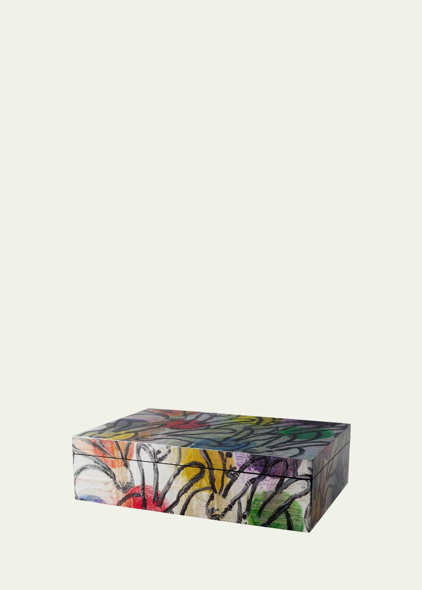 Hunt Slonem Bunnies and Orbs Lacquer Box Image 1 of 2