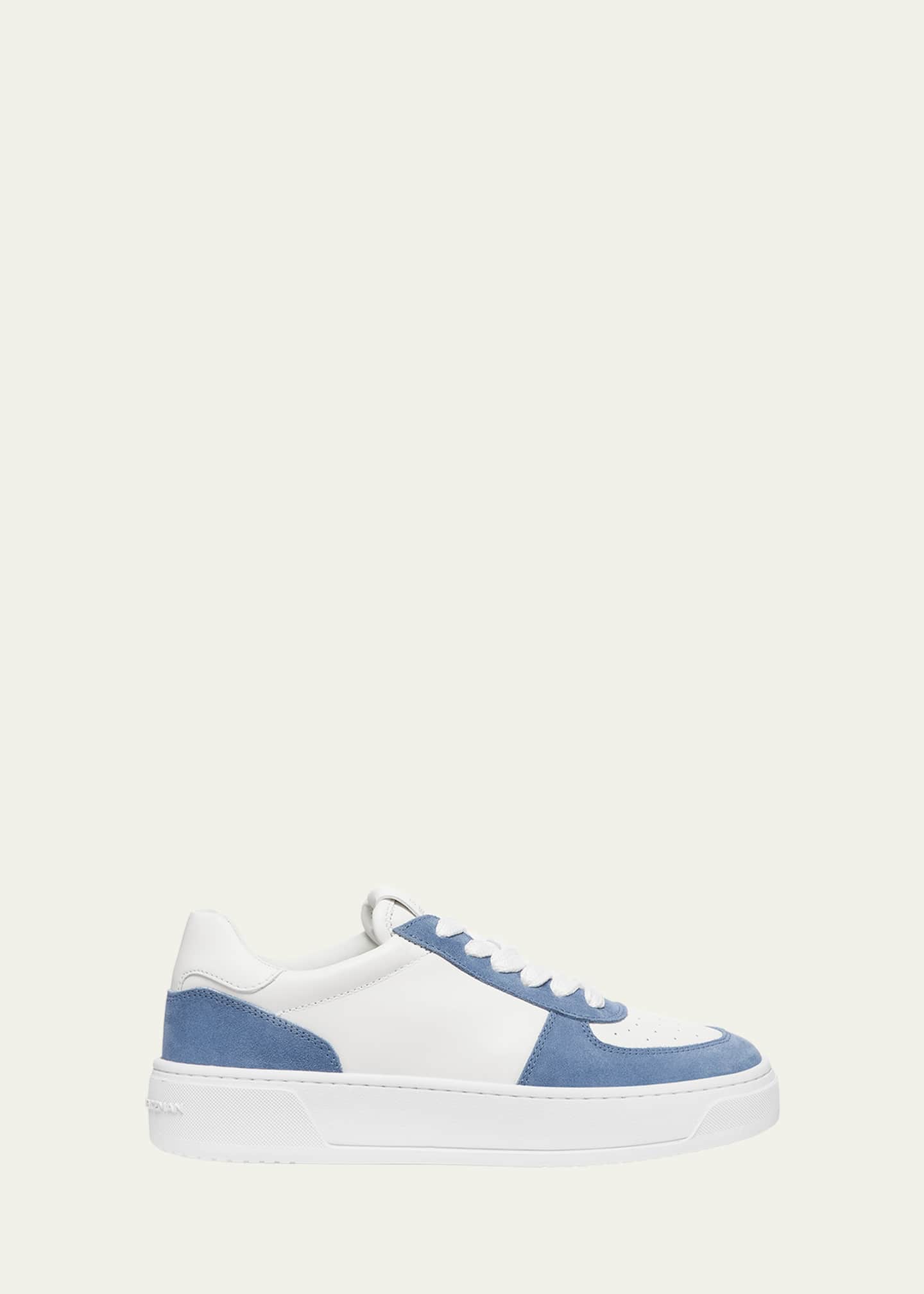 Stuart Weitzman Mixed Leather Courtside Low Top Sneakers Bergdorf Goodman