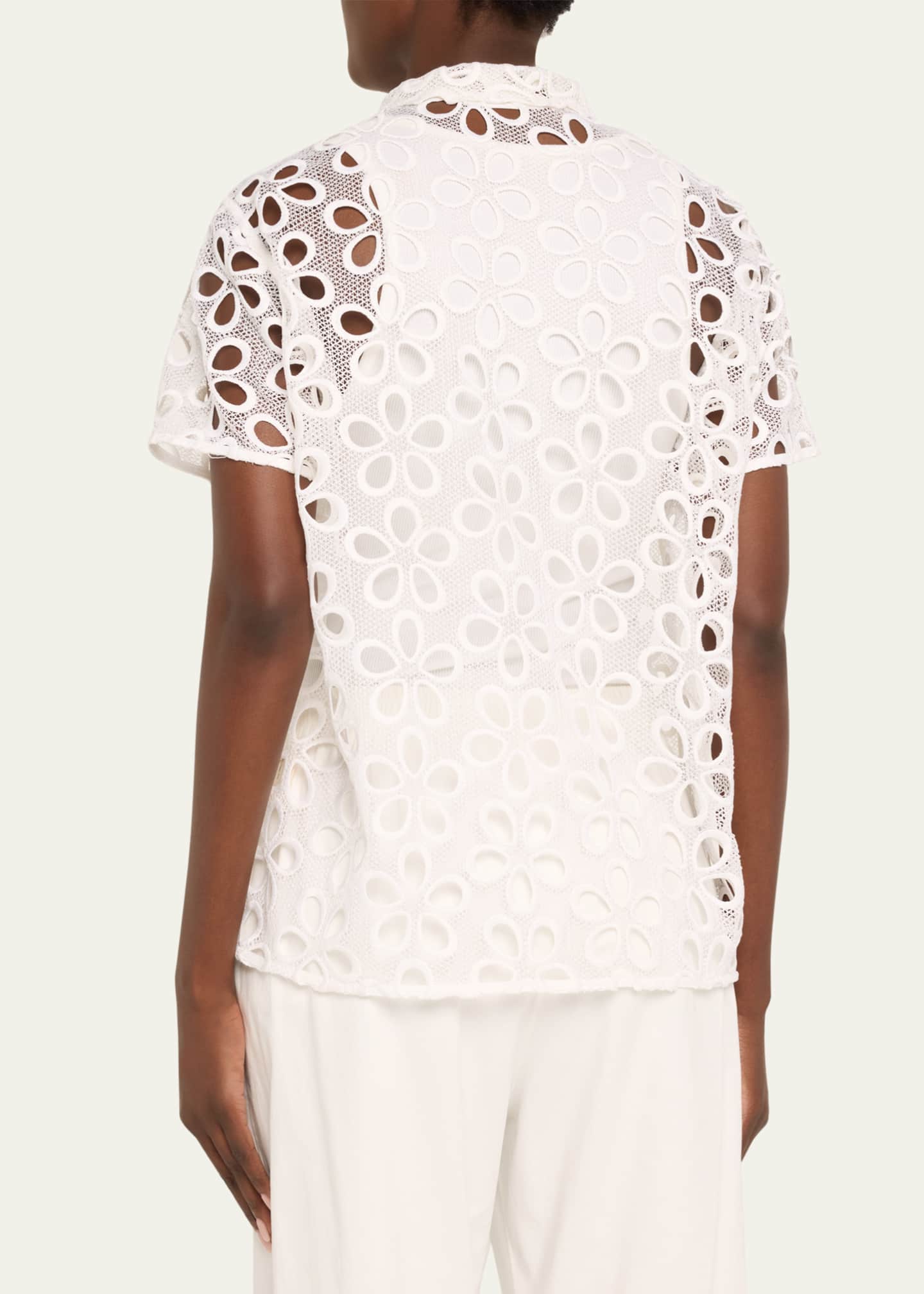 Bode Primrose Floral Lace Button Down Shirt Image 3 of 5