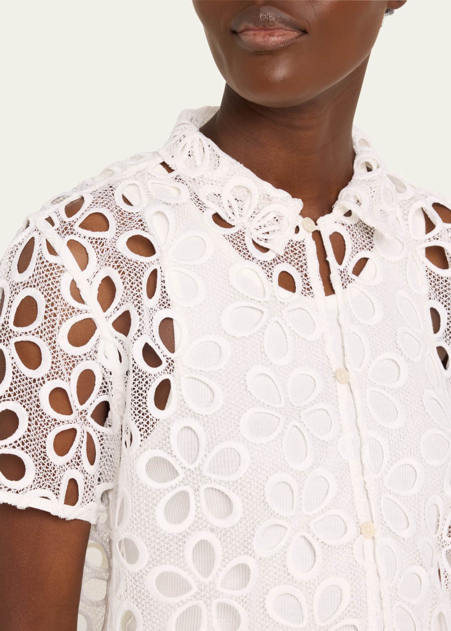 Bode Primrose Floral Lace Button Down Shirt Image 5 of 5