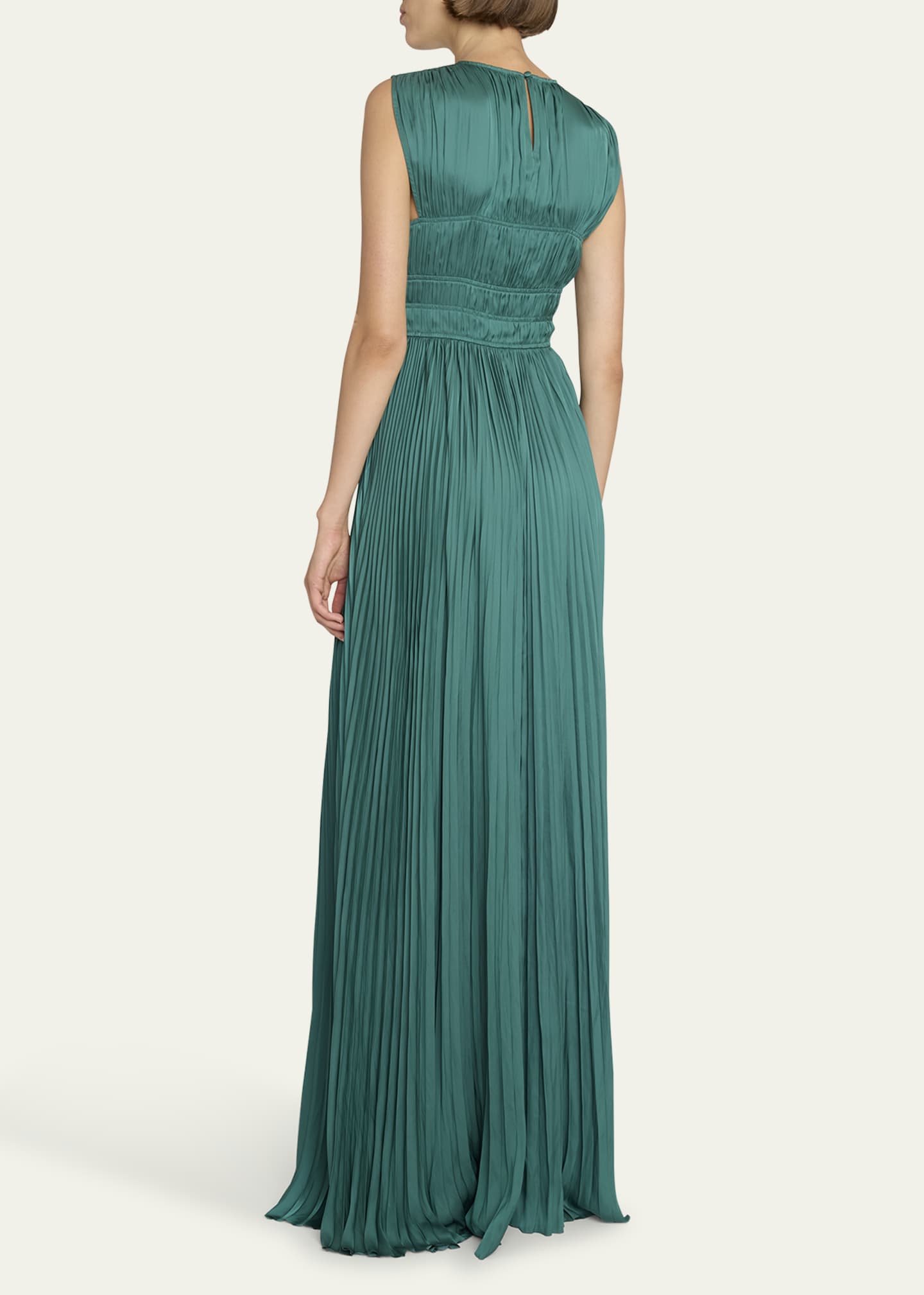 Ulla Johnson Delia Sleeveless Pleated Satin Gown Bergdorf Goodman