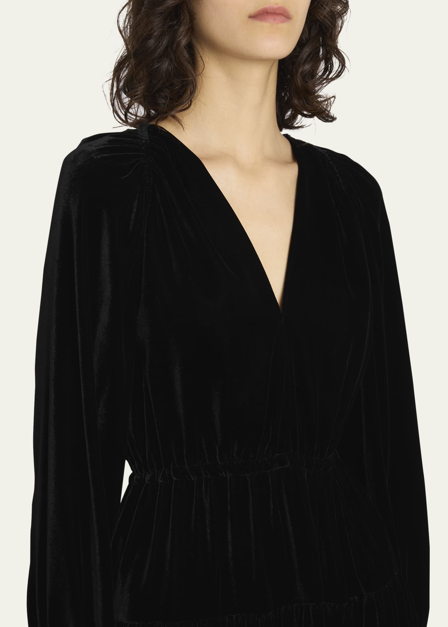 Whistles lavone velvet wrap dress hot sale