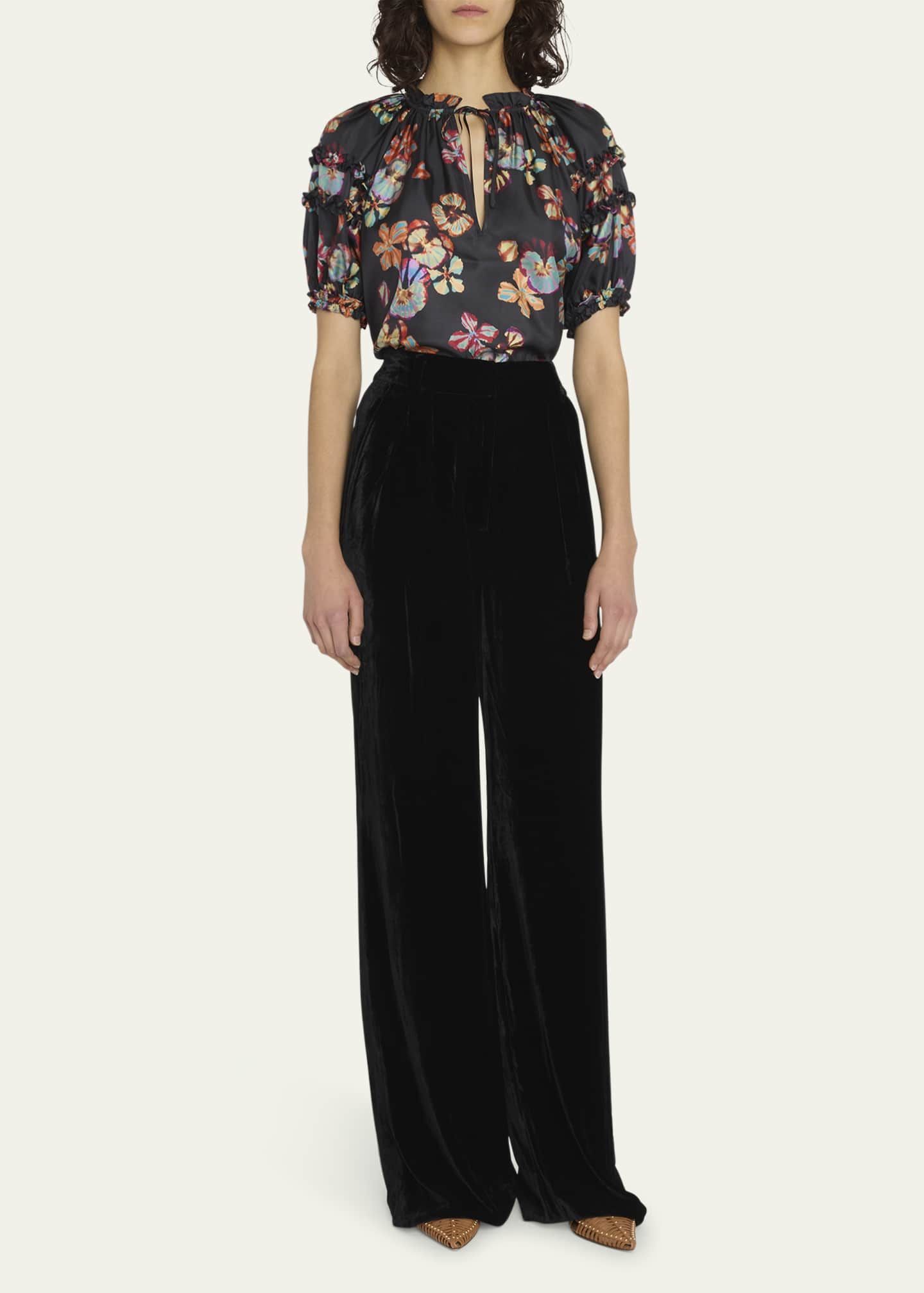 Silk Velvet Trousers