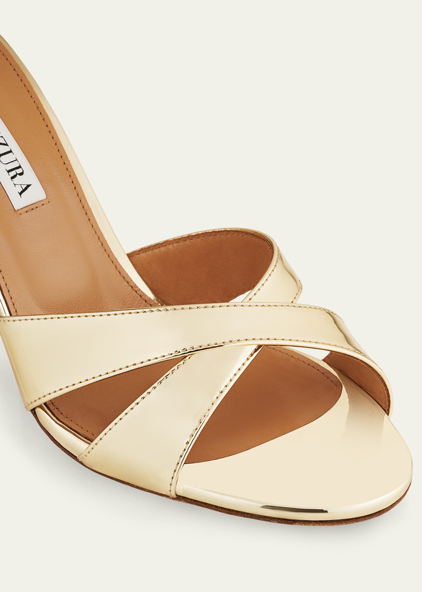 Aquazzura Divine Metallic Crisscross Sandals Image 2 of 2