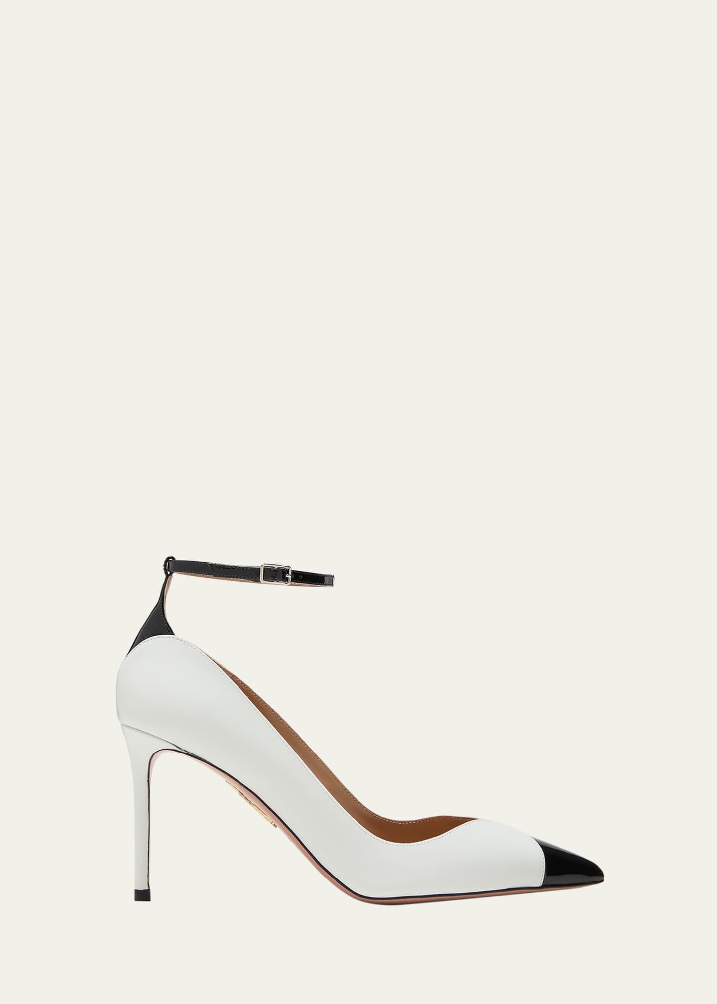 Aquazzura Pinot Bicolor Leather Ankle Strap Pumps Bergdorf Goodman