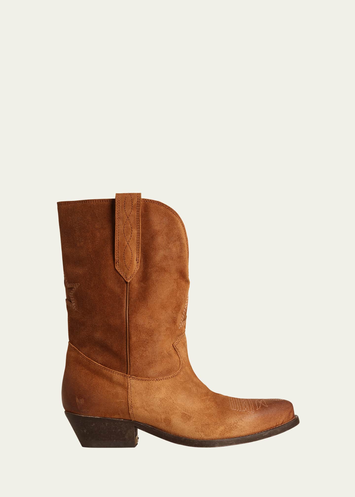 Golden Goose Wish Star Suede Western Boots Image 1 of 5