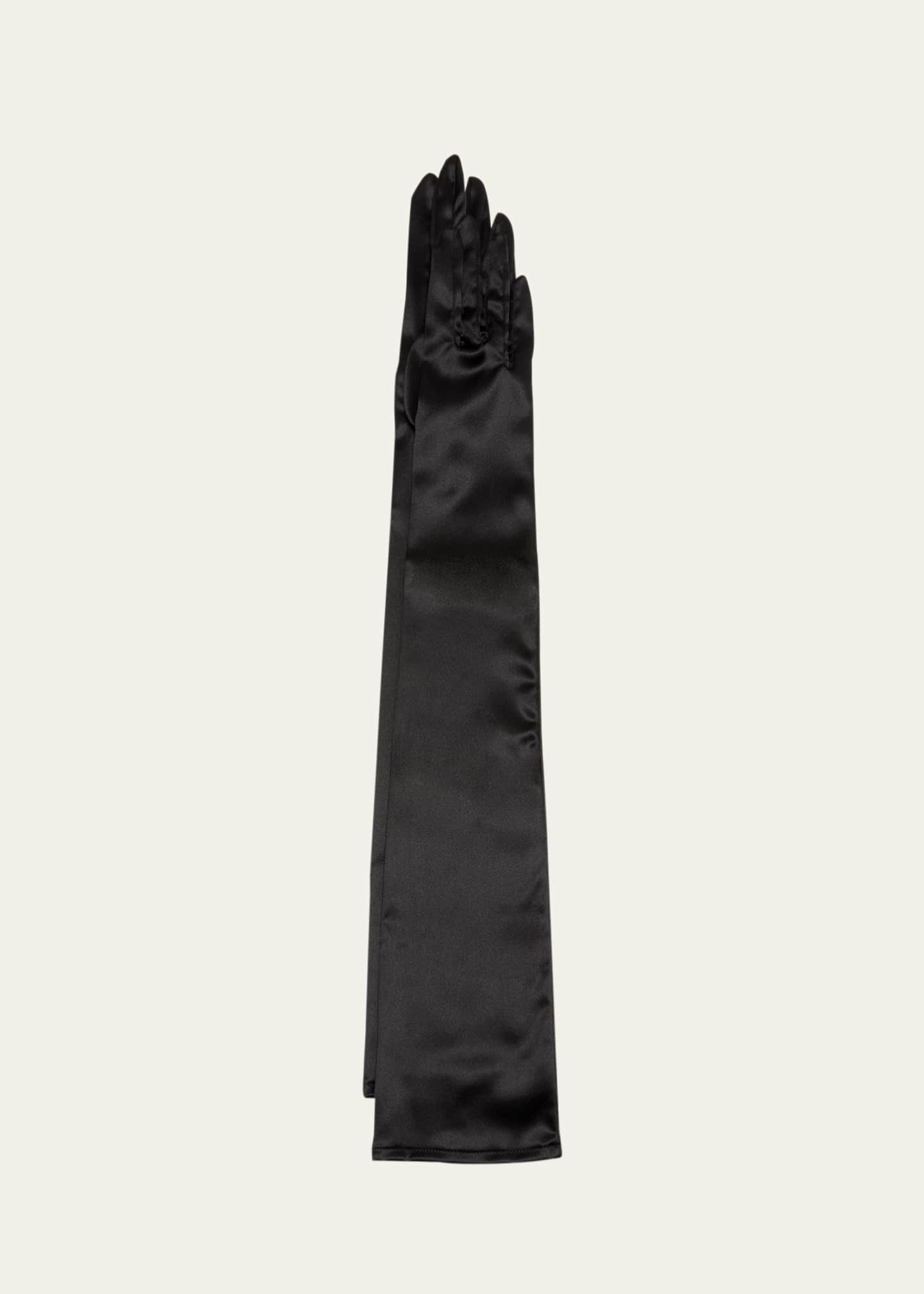 Dolce & Gabbana Black Leather Gloves