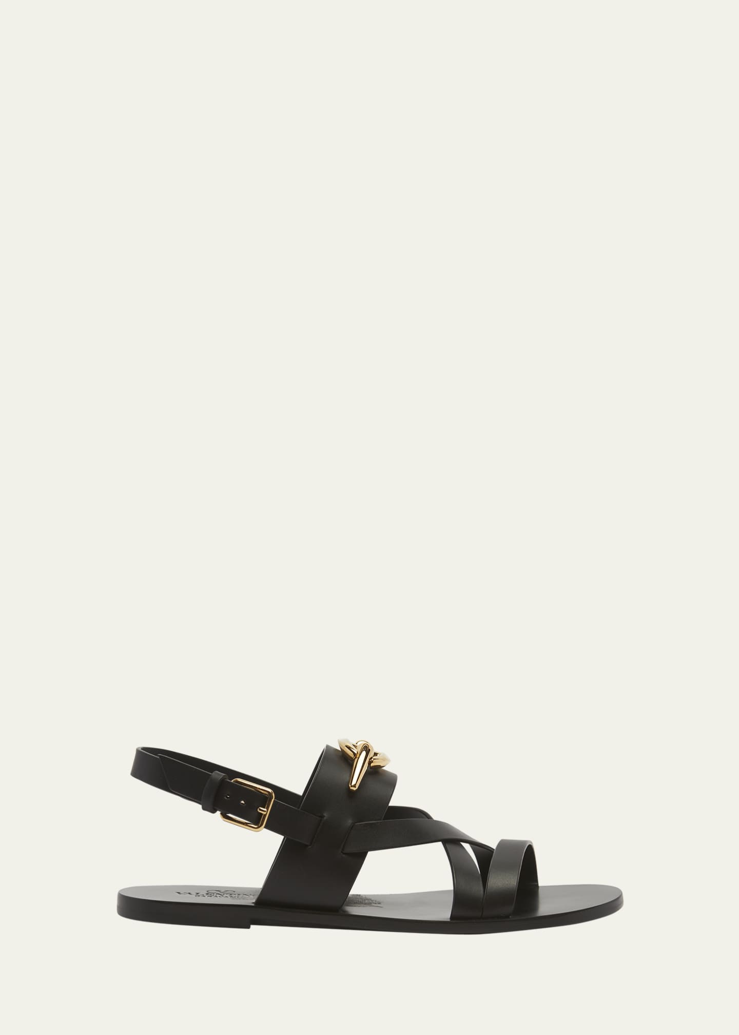 Valentino Garavani Gate VLogo Leather Slingback Sandals - Bergdorf Goodman