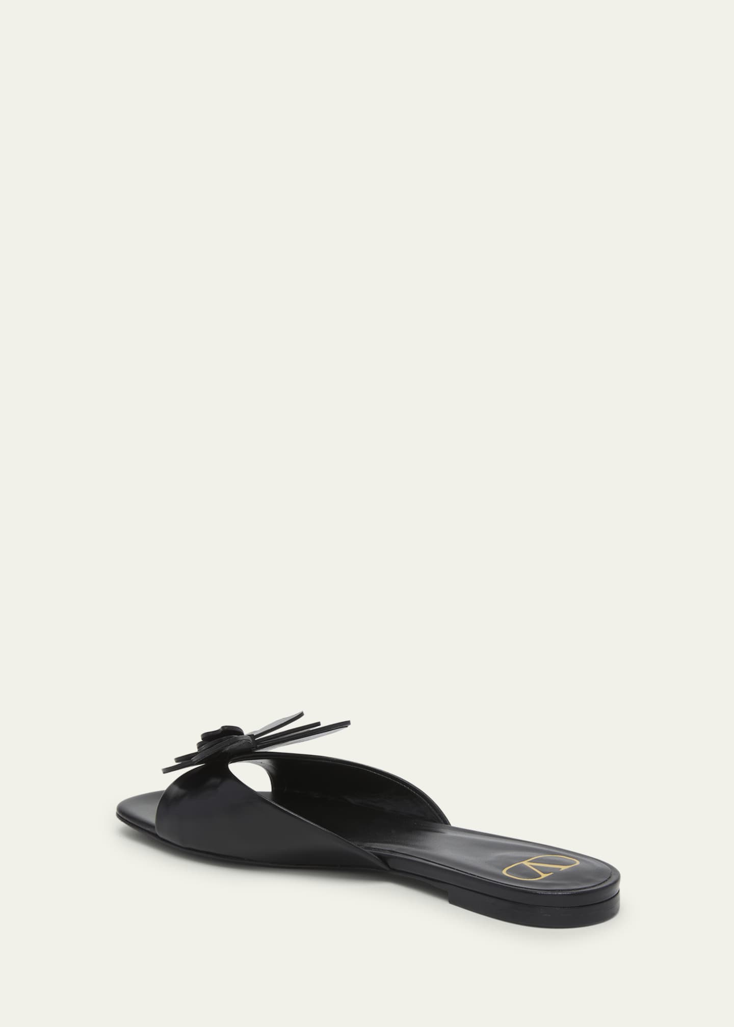 Valentino Garavani Butterfly Leather Flat Slide Sandals - Bergdorf Goodman