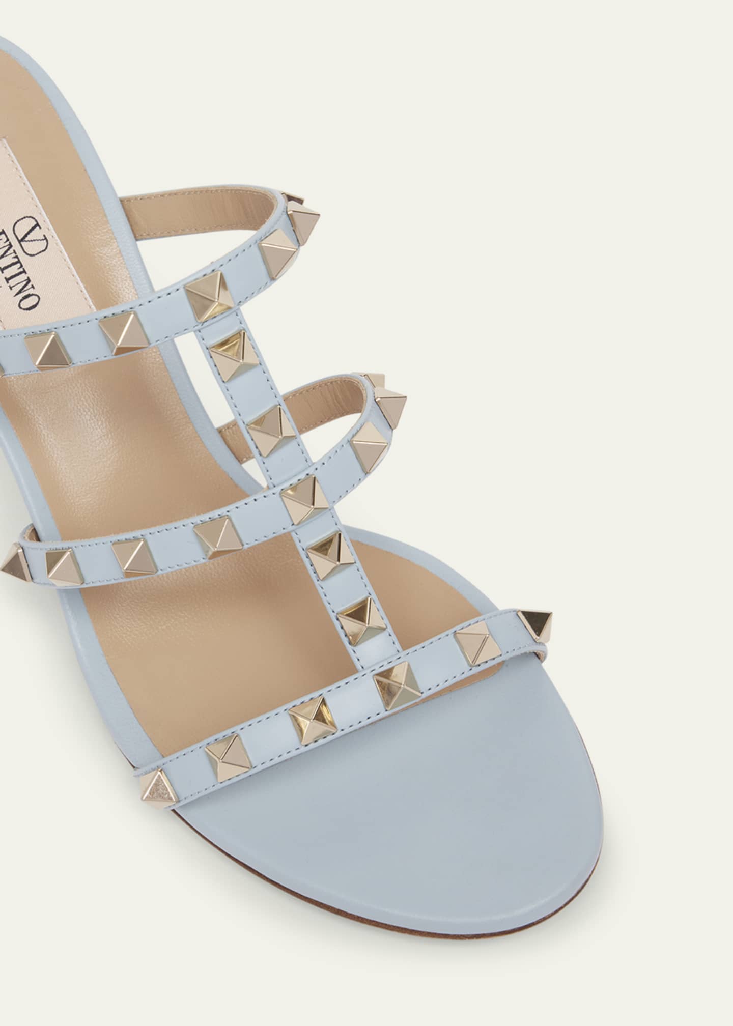 Valentino rockstud block heel cage sandal on sale