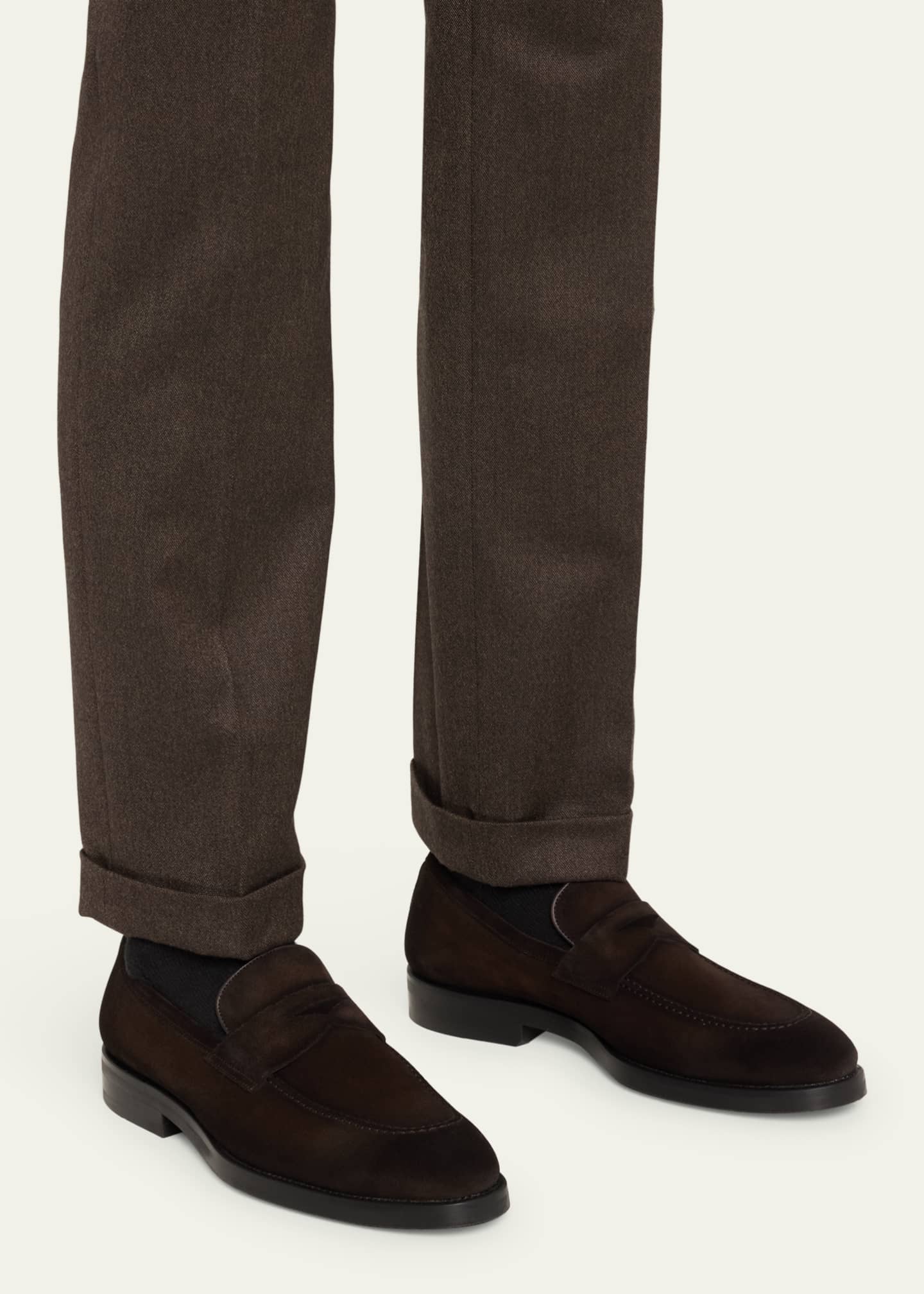 Magnanni Men's Lucien Suede Penny Loafers Image 3 of 5