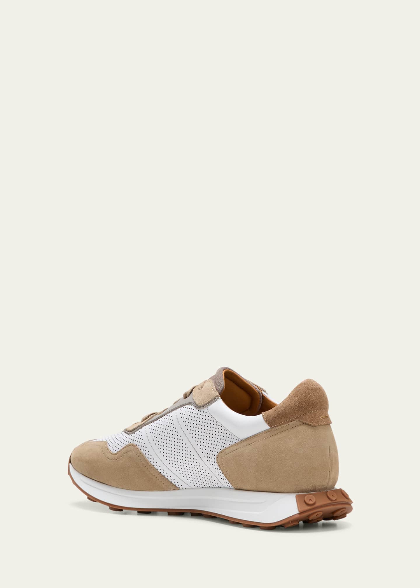 Magnanni Men's Romero Leather and Suede Runner Sneakers - Bergdorf Goodman