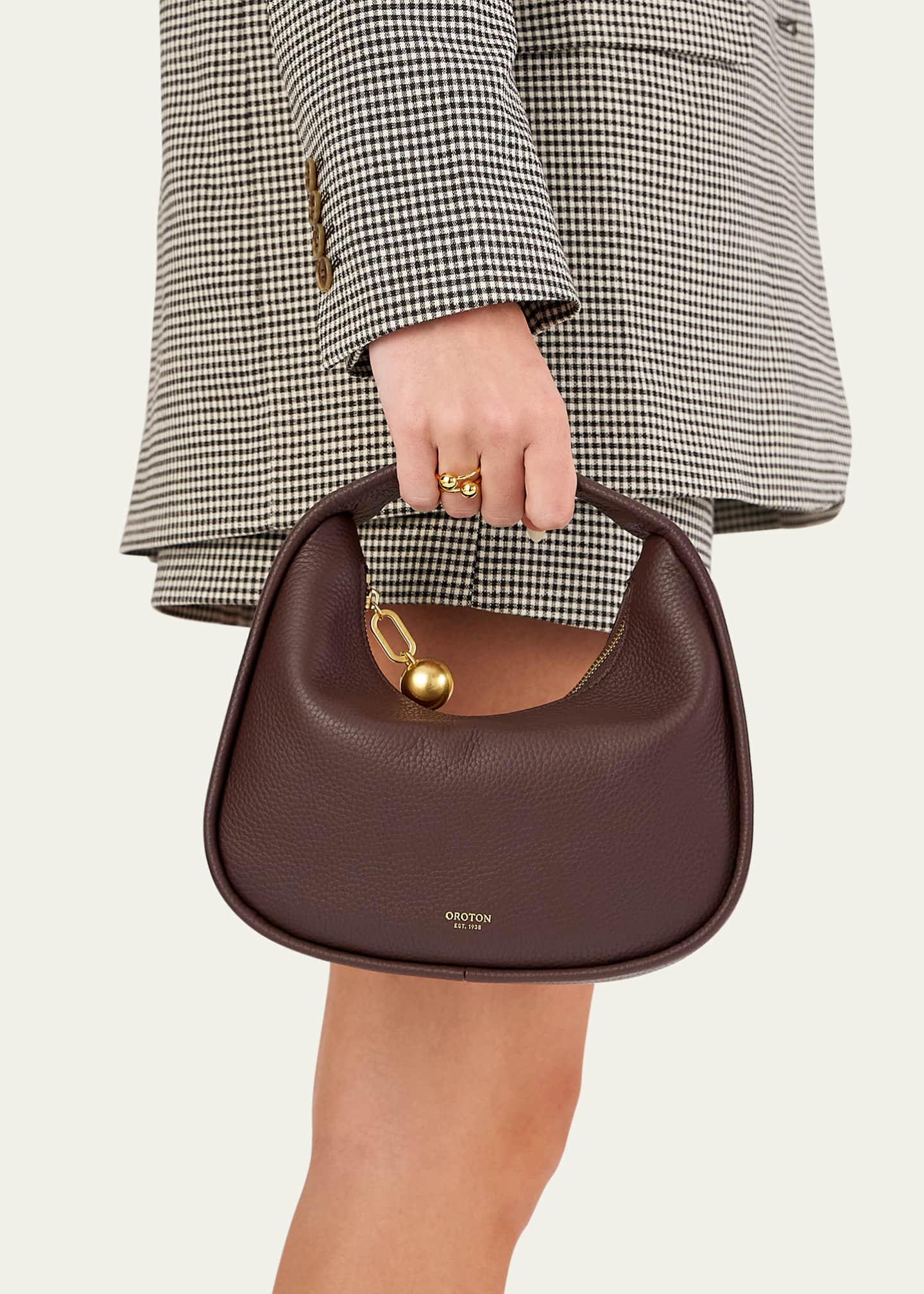 Oroton Clara Leather Top Handle Mini Bag Bergdorf Goodman