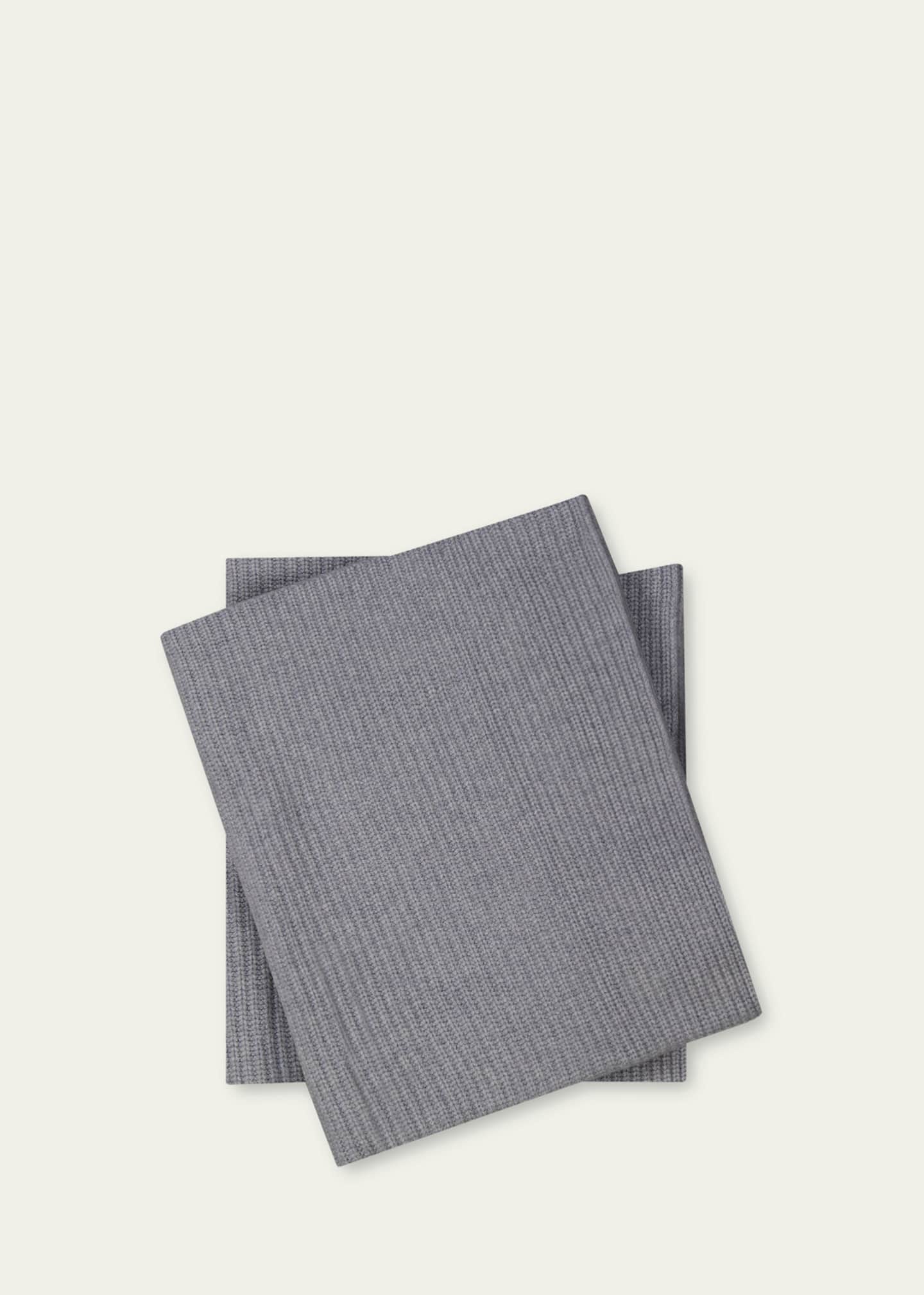 Sofia Cashmere Cashmere Shaker Rib Throw Blanket Image 2 of 2