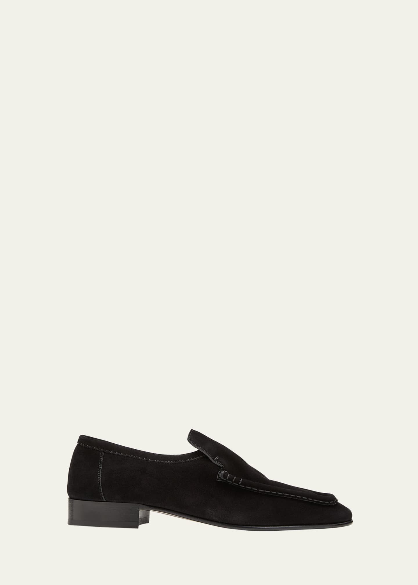 THE ROW Soft Suede Easy Loafers - Bergdorf Goodman