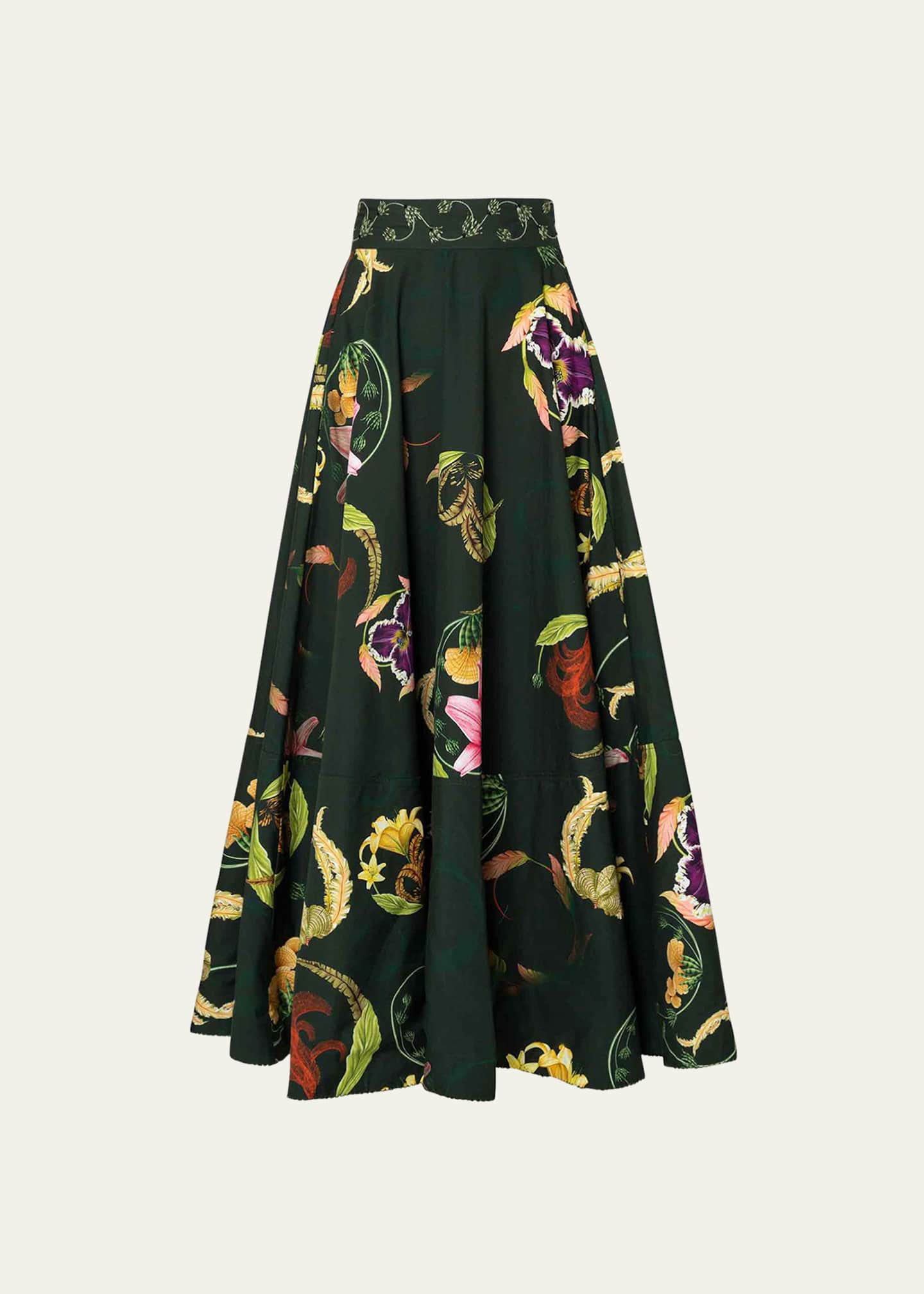 Embroidered poplin skirt sales