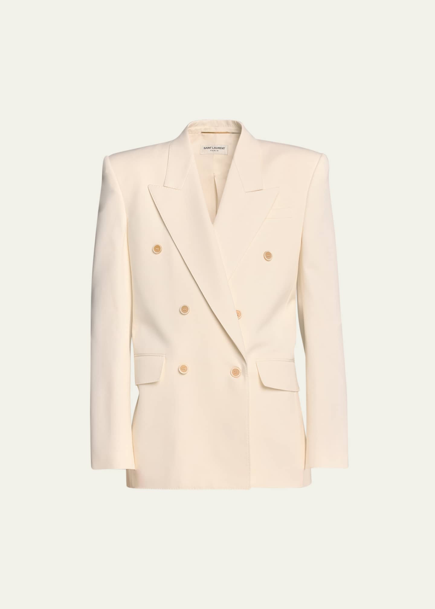Saint Laurent Oversized Wool-Blend Blazer Jacket - Bergdorf Goodman