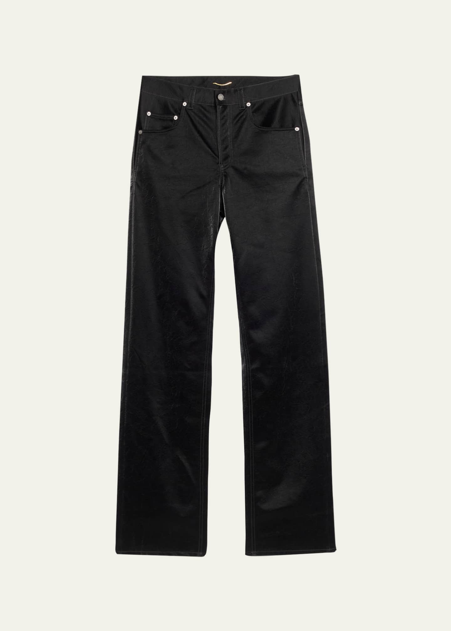 Saint laurent leather jeans deals