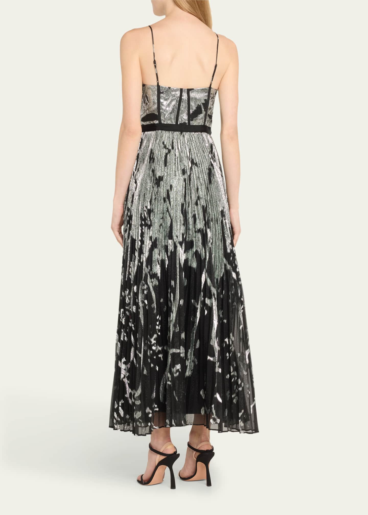 SIMKHAI Brielle Metallic Bustier Sweetheart Gown Bergdorf Goodman
