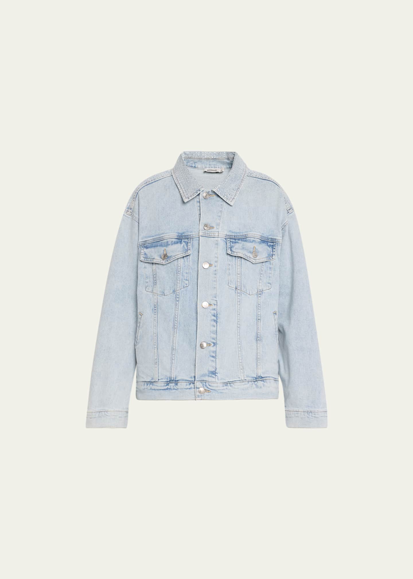 SIMKHAI Lambert Strass Embellished Denim Jacket Bergdorf Goodman
