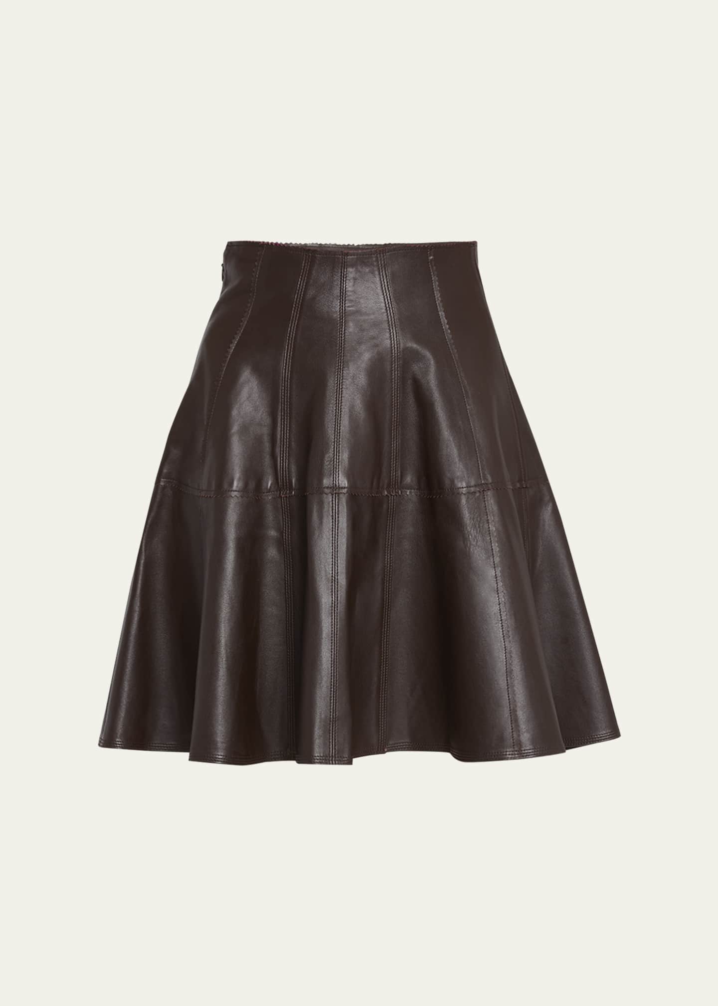 Vince leather 2025 mini skirt
