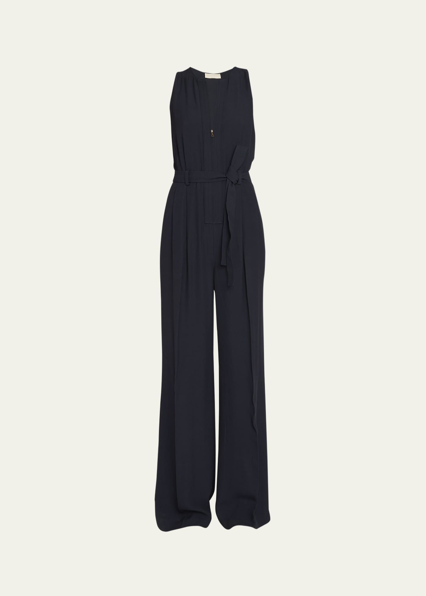 Ulla Johnson Camelia Sleeveless Belted Crepe Straight-Leg Jumpsuit ...