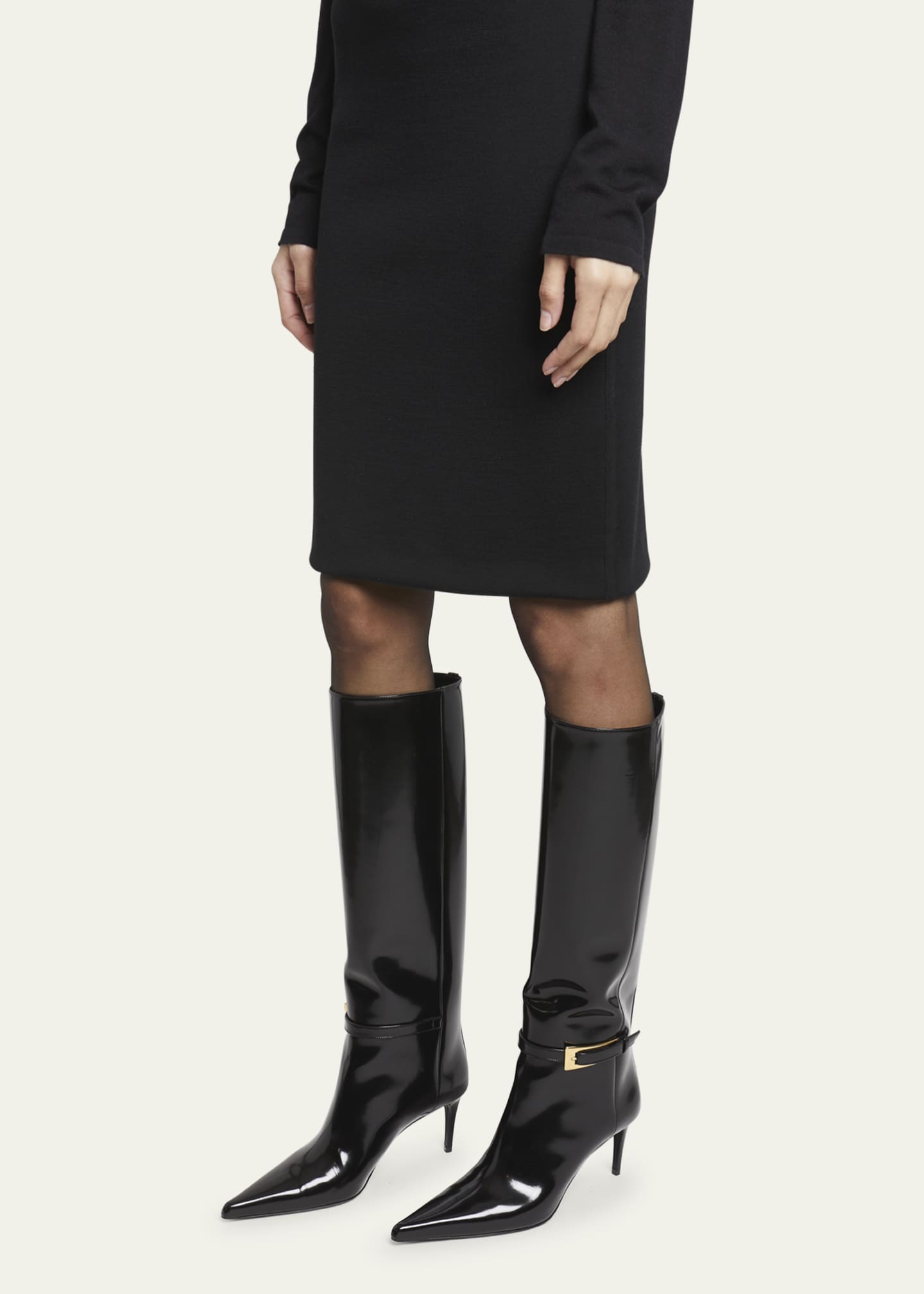 Ysl high boots discount