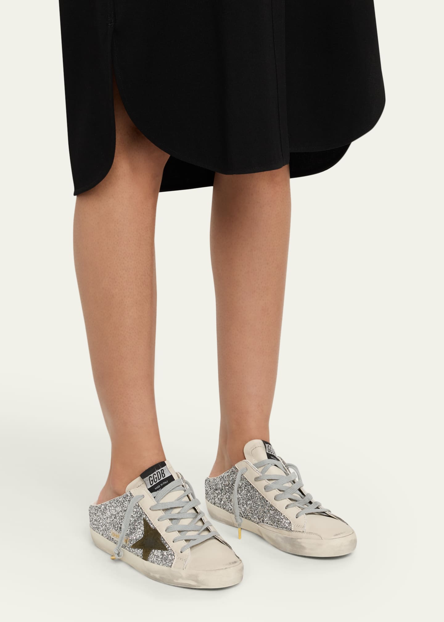 靴 YELLO LAVISH SABOT SNEAKERS Golden Goose Superstar Sabot Glitter Slide Sneakers - Bergdorf Goodman