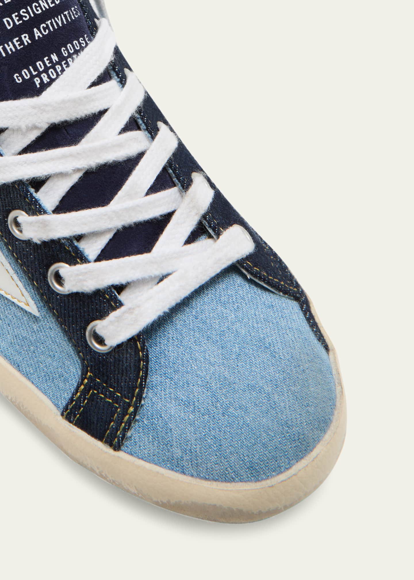 Golden Goose Superstar Denim Glitter Low-Top Sneakers Image 5 of 5