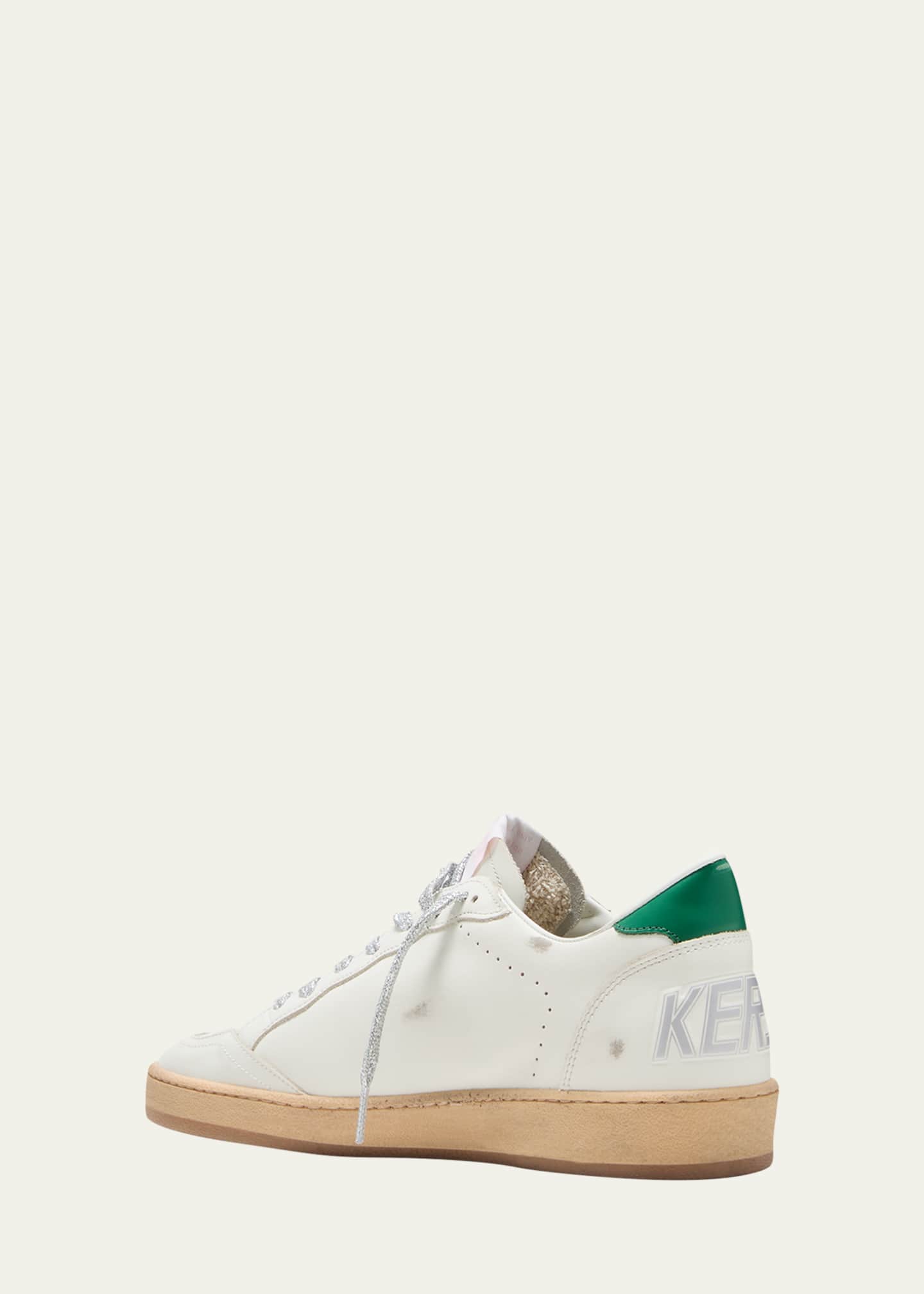 Golden Goose Ballstar Mixed Leather Low-Top Sneakers Image 4 of 5