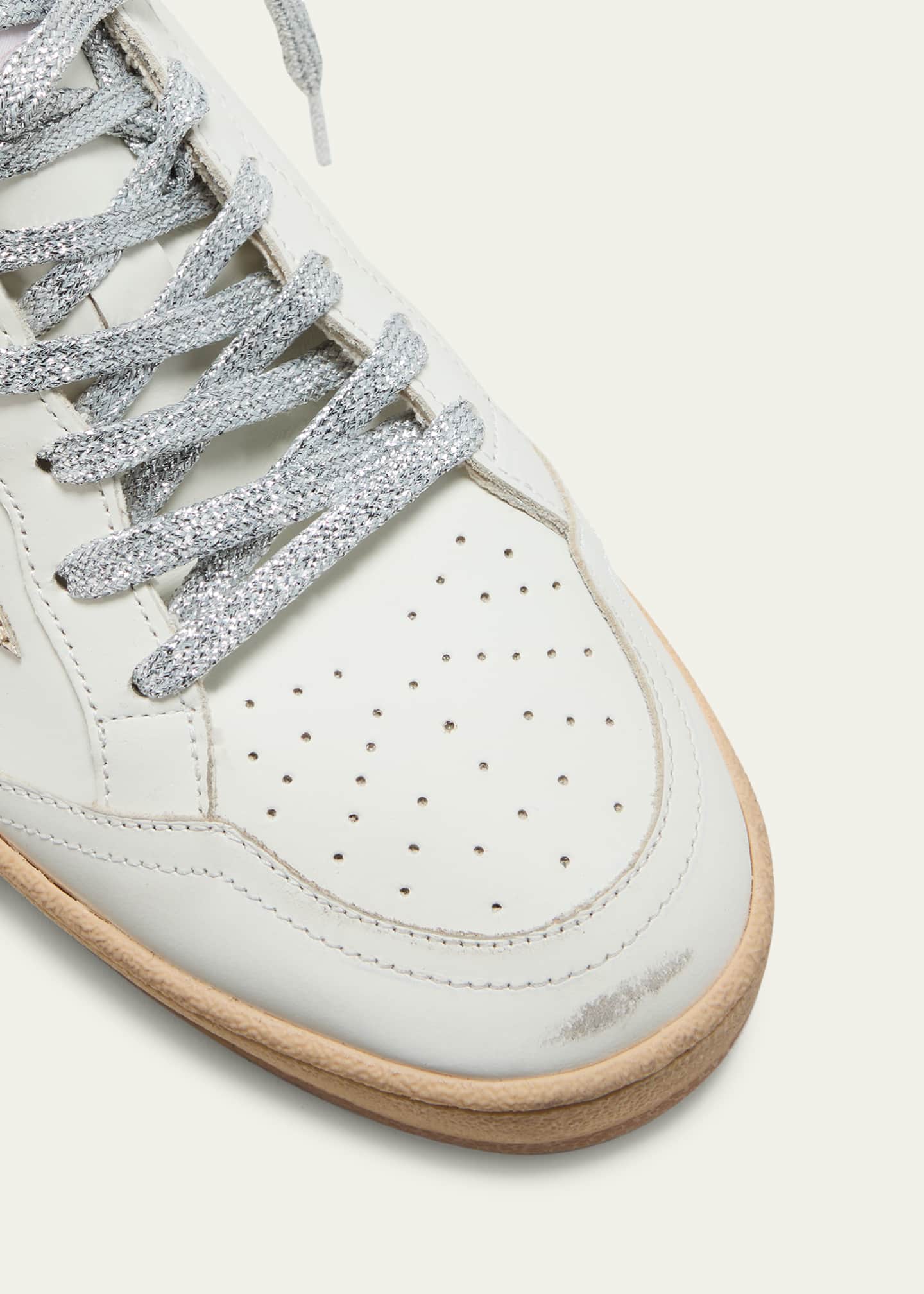 Golden Goose Ballstar Mixed Leather Low-Top Sneakers Image 5 of 5