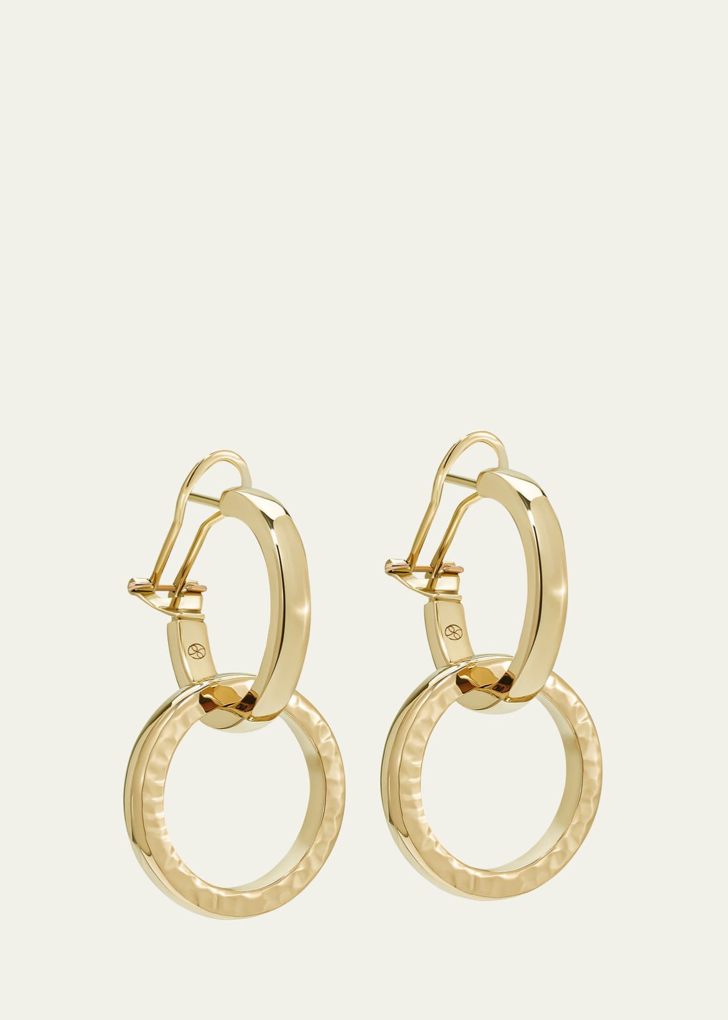 Large double hoop earrings discount