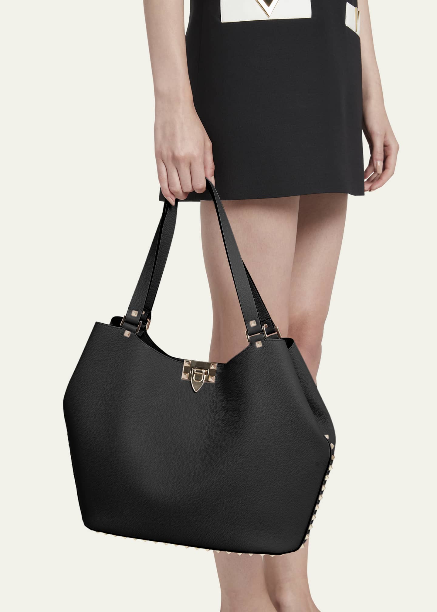 Valentino leather tote hot sale