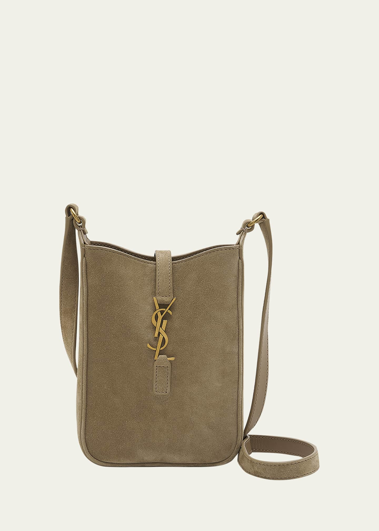 Saint Laurent Mini Chevron Canvas Bucket Bag - Bergdorf Goodman