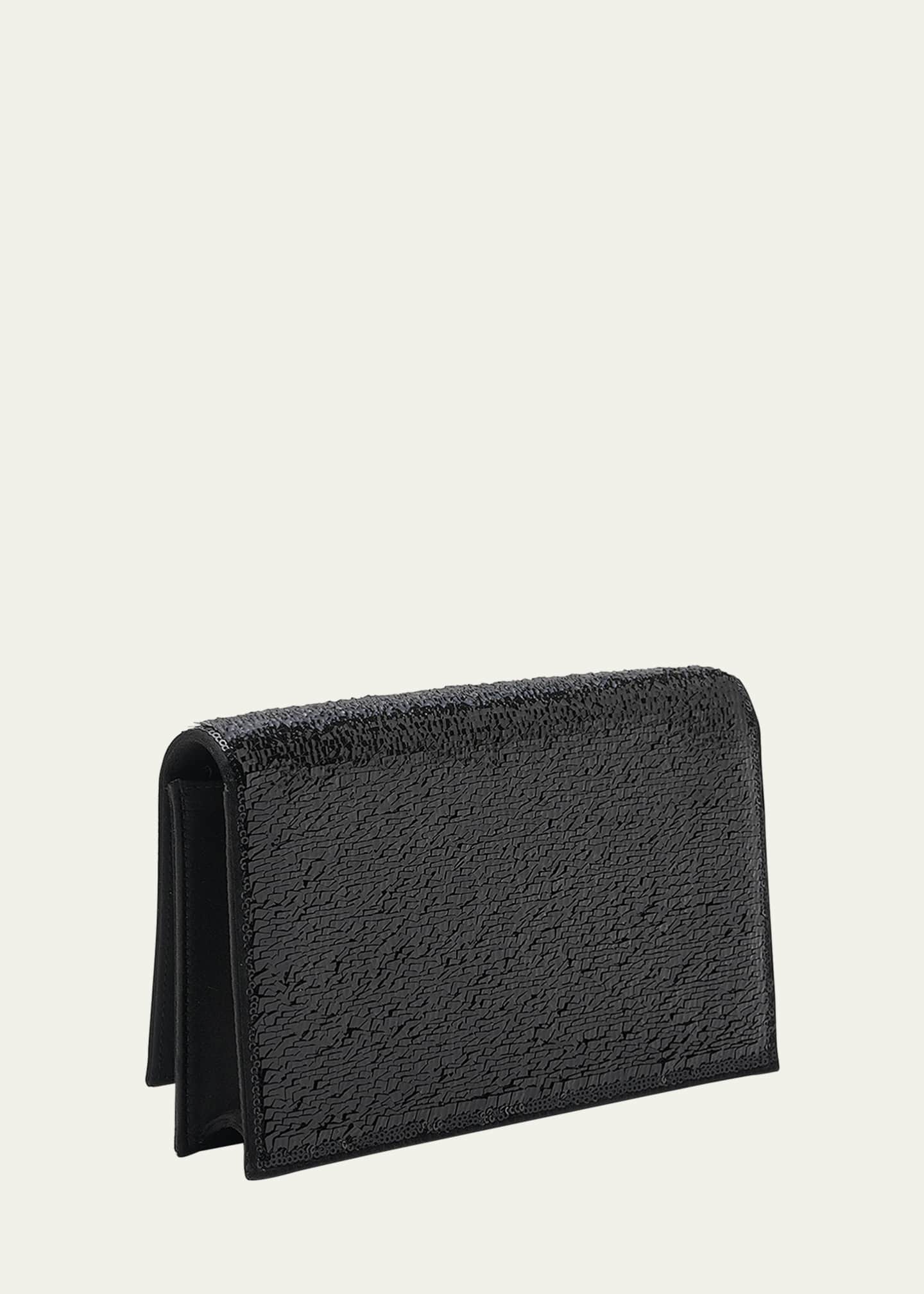 Saint Laurent Kate Mini Tassel YSL Wallet on Chain in Sequins Image 3 of 5