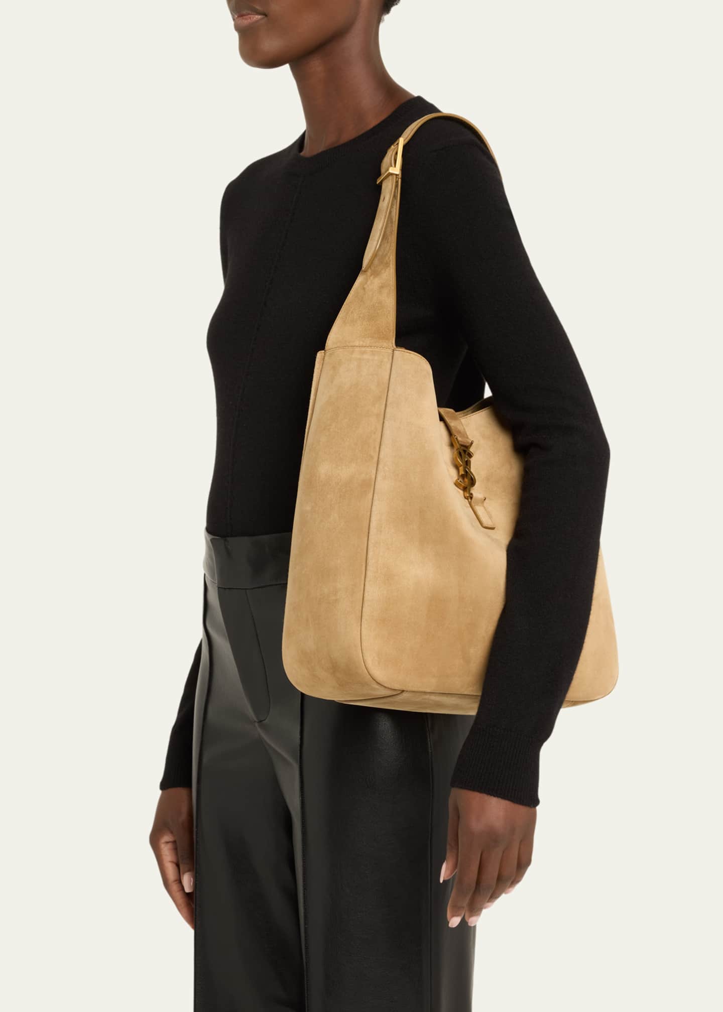 Ysl book bag in leather and suede online