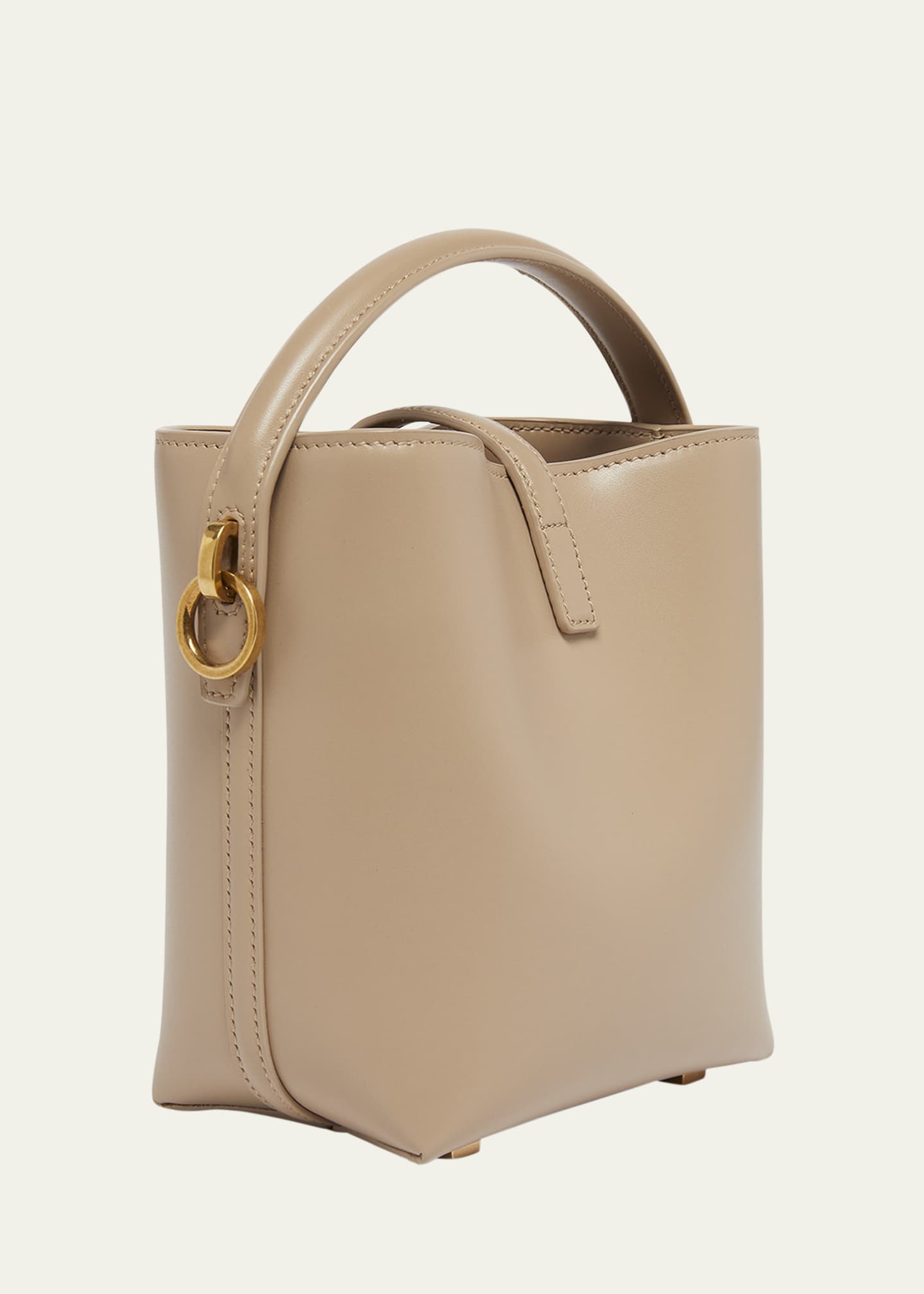 ショルダーバッグ・ポシェット Saint Laurent Beige Shearling Mini Le 37 Bucket Bag Le 37 Mini shearling bucket bag in beige - Saint Laurent