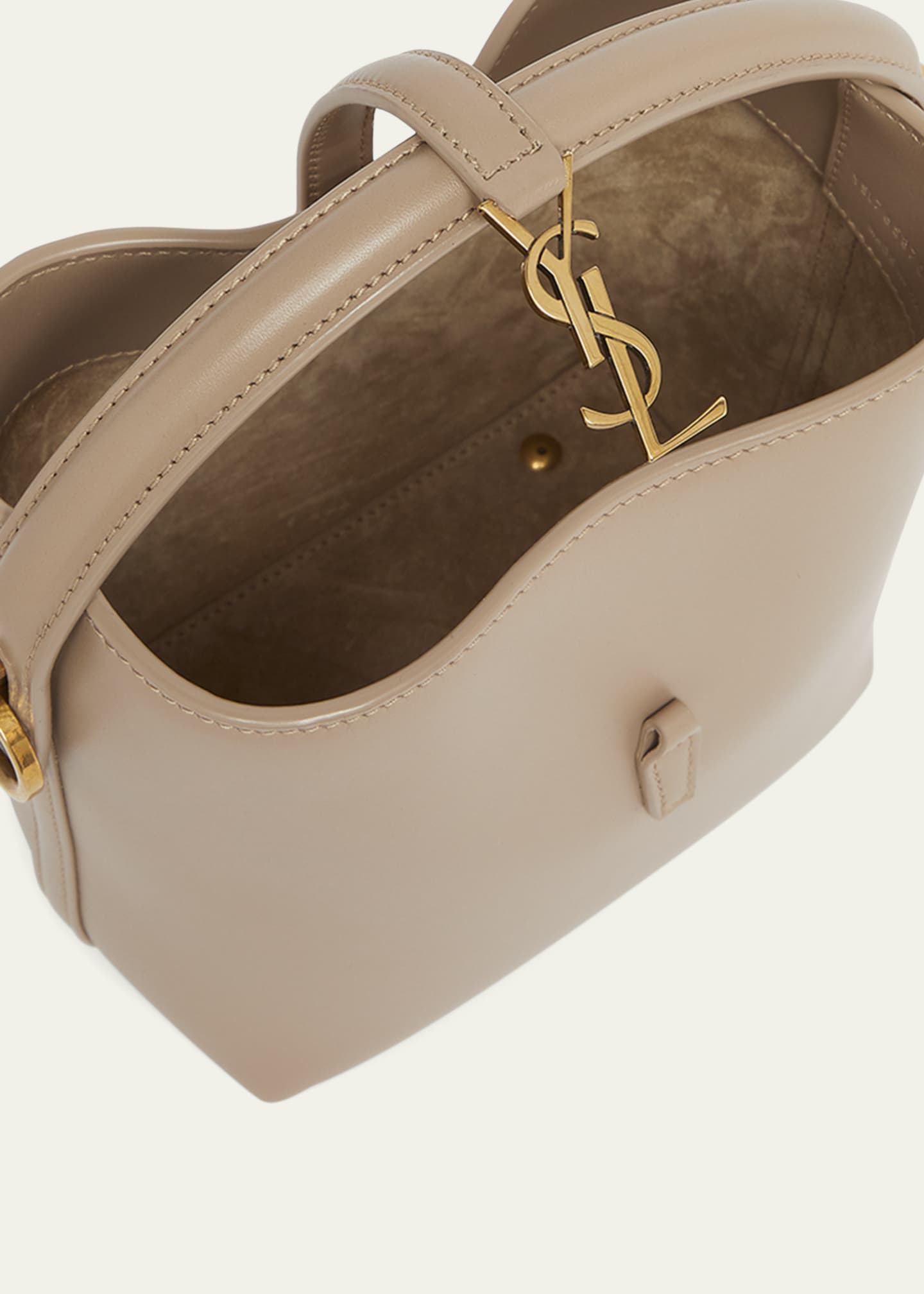 Saint Laurent Le 37 Mini YSL Bucket Bag in Smooth Leather Image 4 of 5