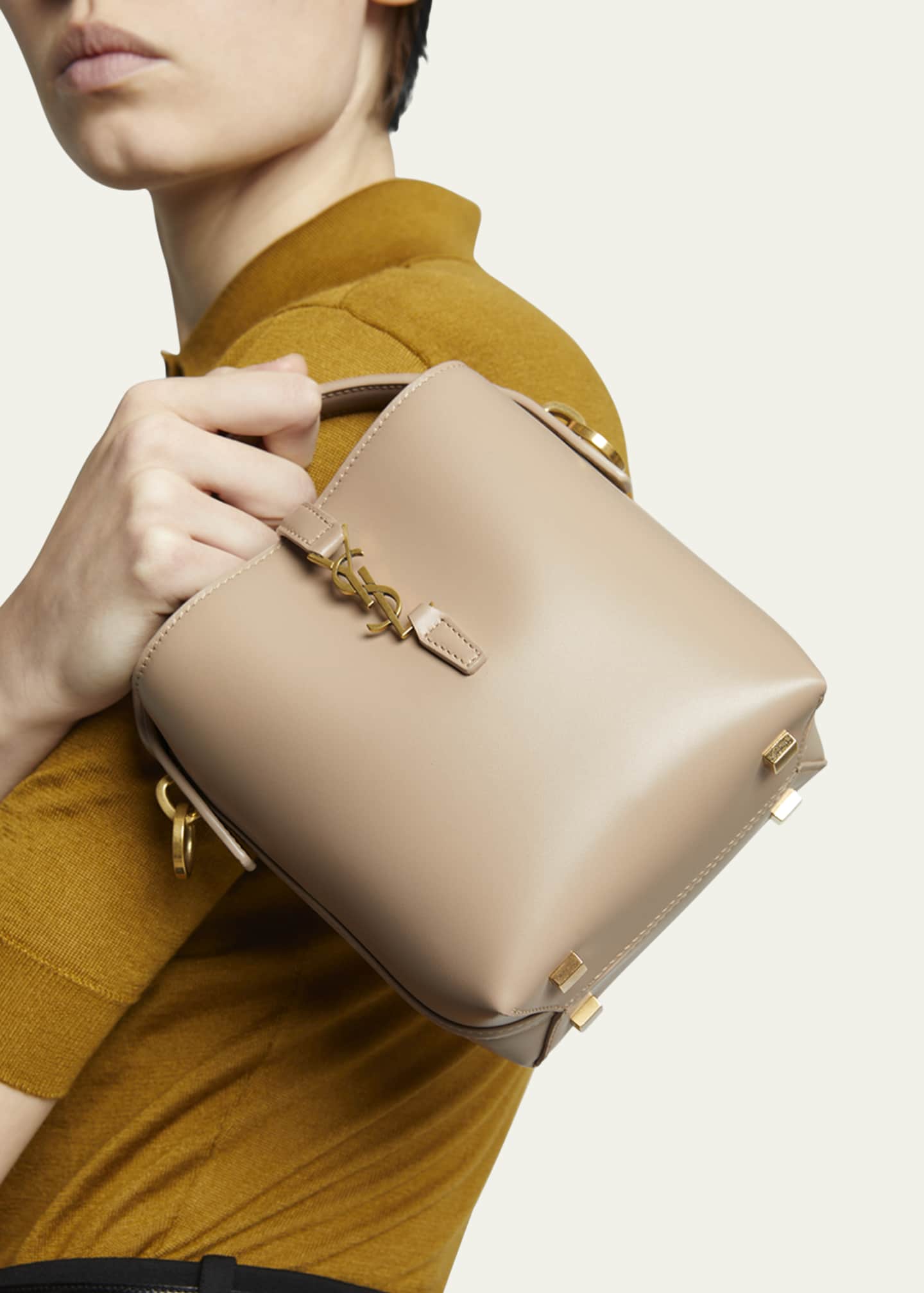 Saint Laurent Le 37 Mini YSL Bucket Bag in Smooth Leather