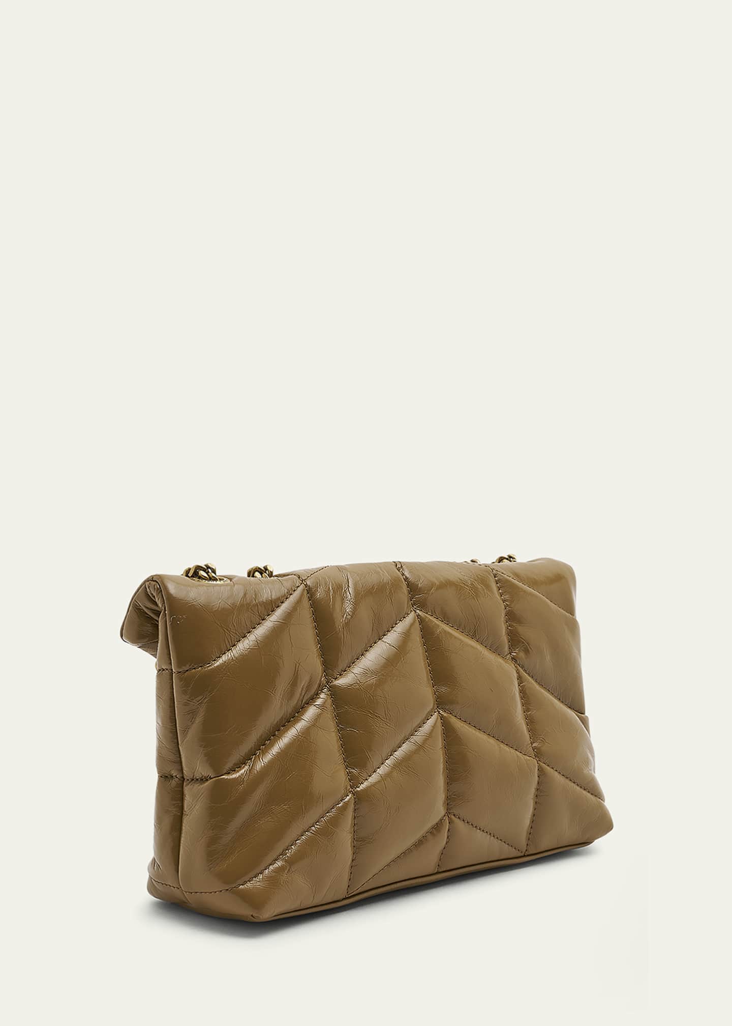 Saint Laurent Lou Puffer Toy YSL Shoulder Bag in Quilted Crinkled Leather Image 3 of 5