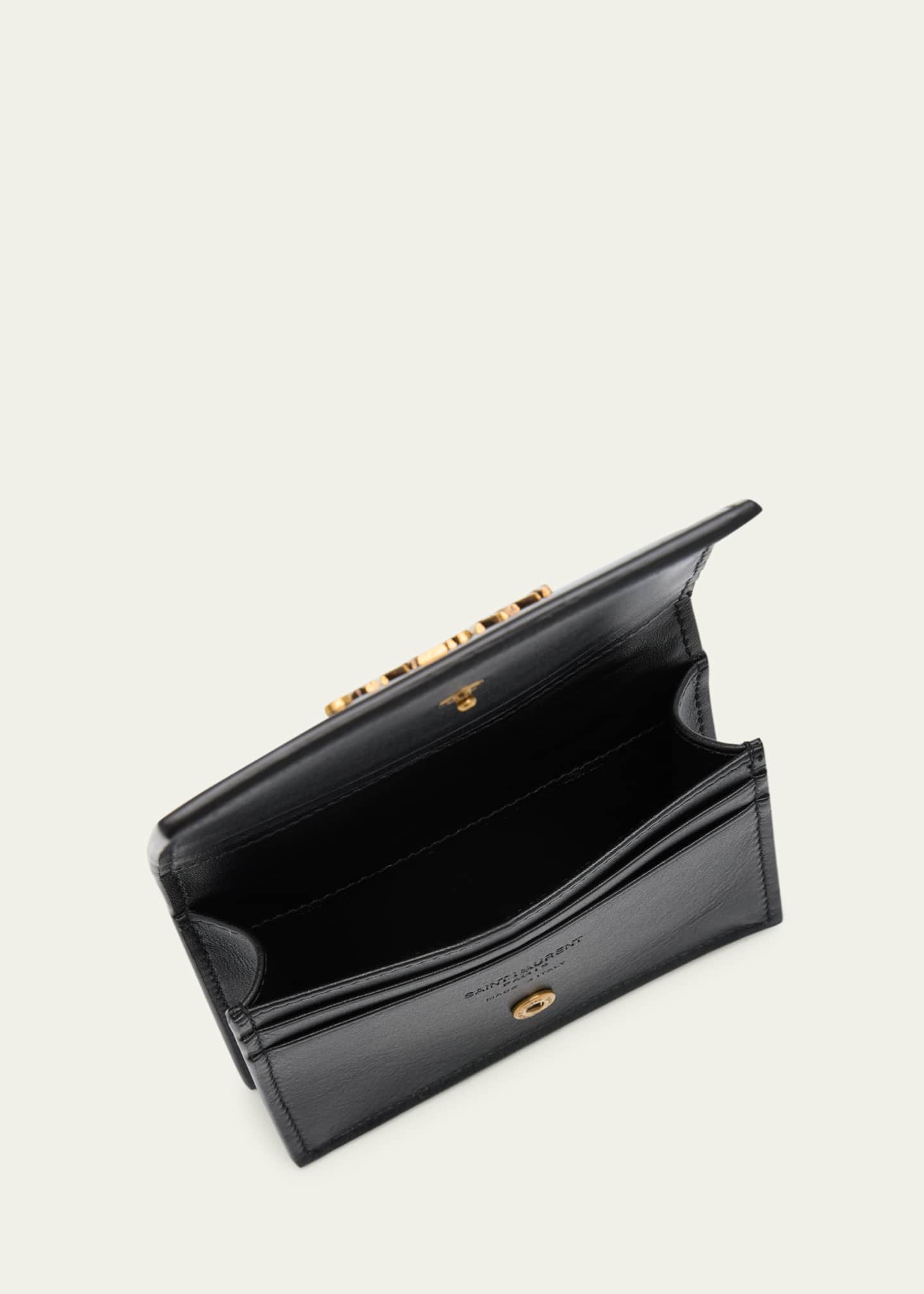 Saint Laurent Flap Card Case in Smooth Leather Image 3 of 4
