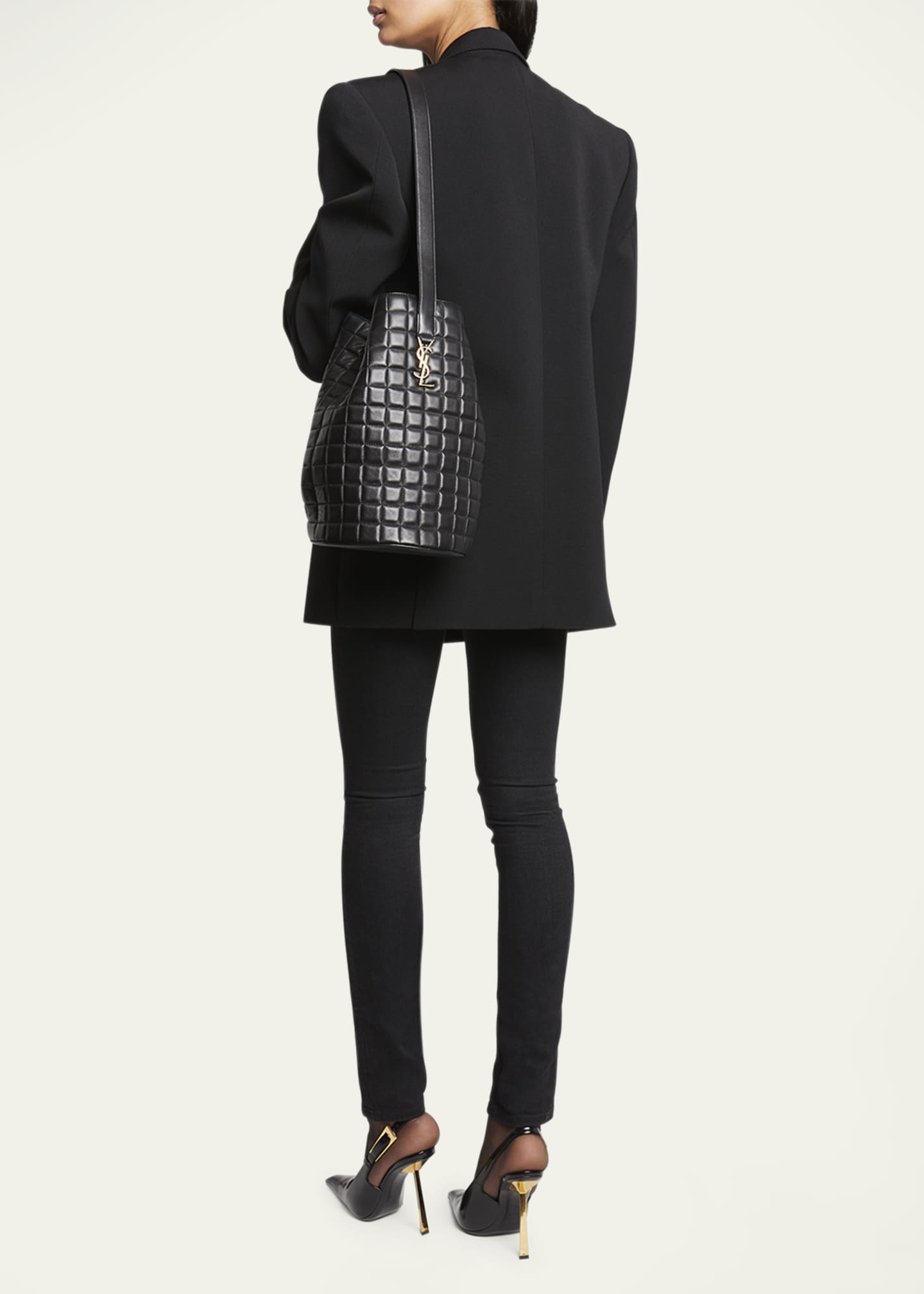 Saint Laurent YSL Medium Quilted Leather Bucket Bag - Bergdorf Goodman