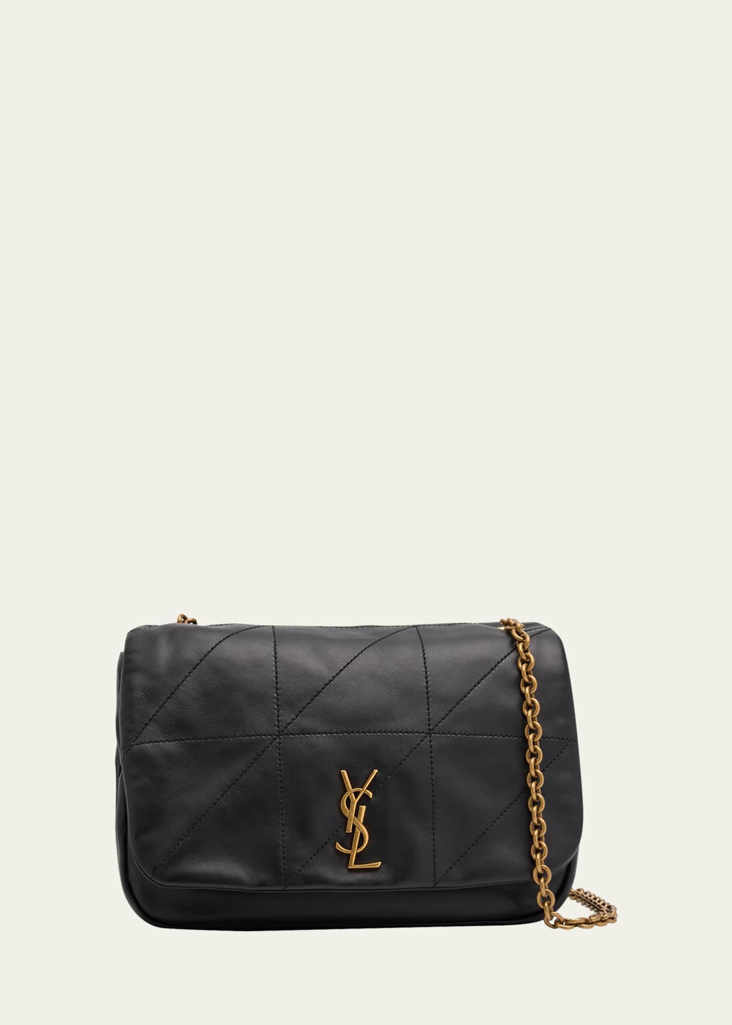 Saint Laurent Jamie Small YSL Shoulder Bag, Noir, Women's, Handbags & Purses Shoulder Bags