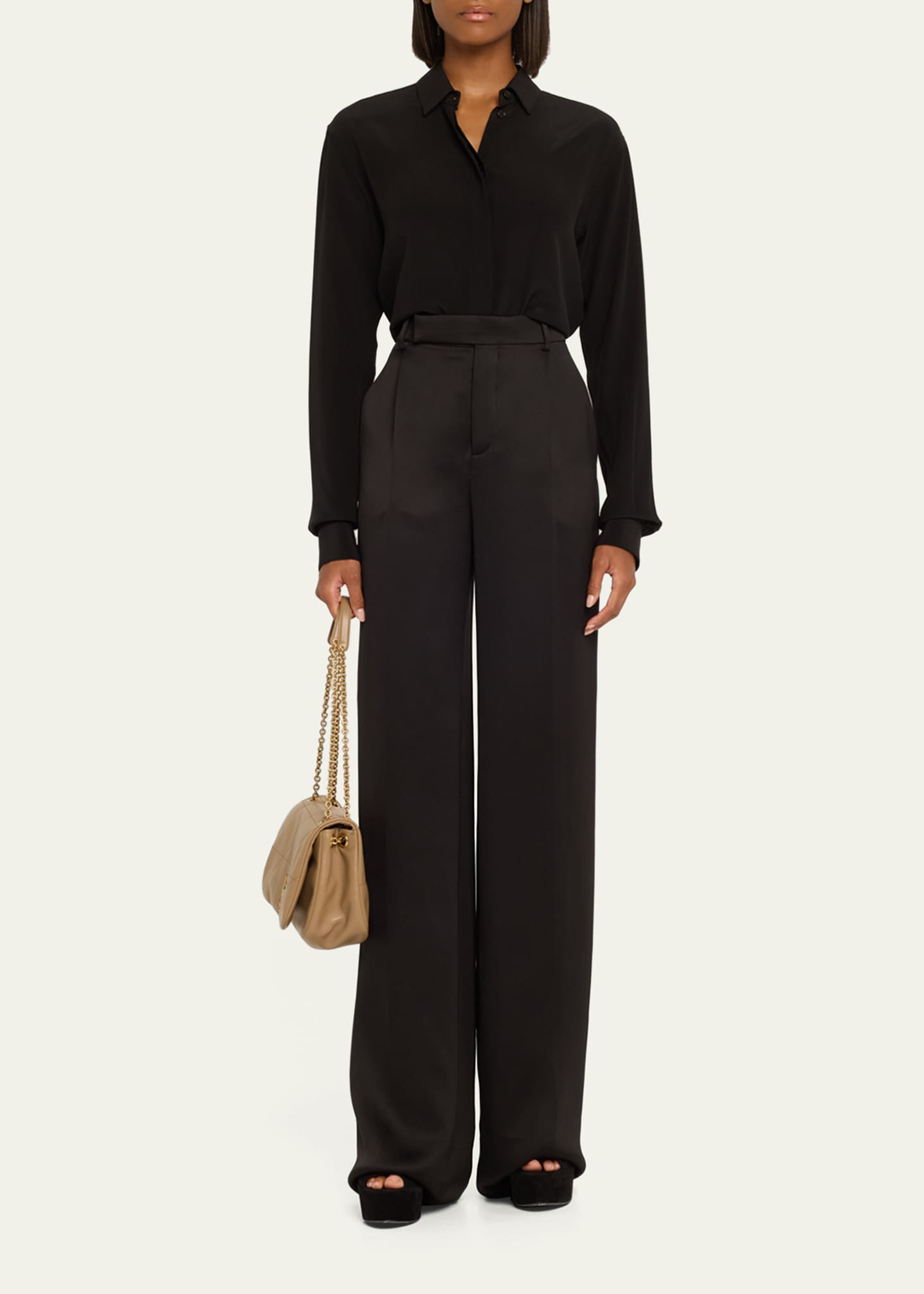 Saint Laurent Jamie 4.3 Small YSL Shoulder Bag in Quilted Smooth Leather Image 5 of 6