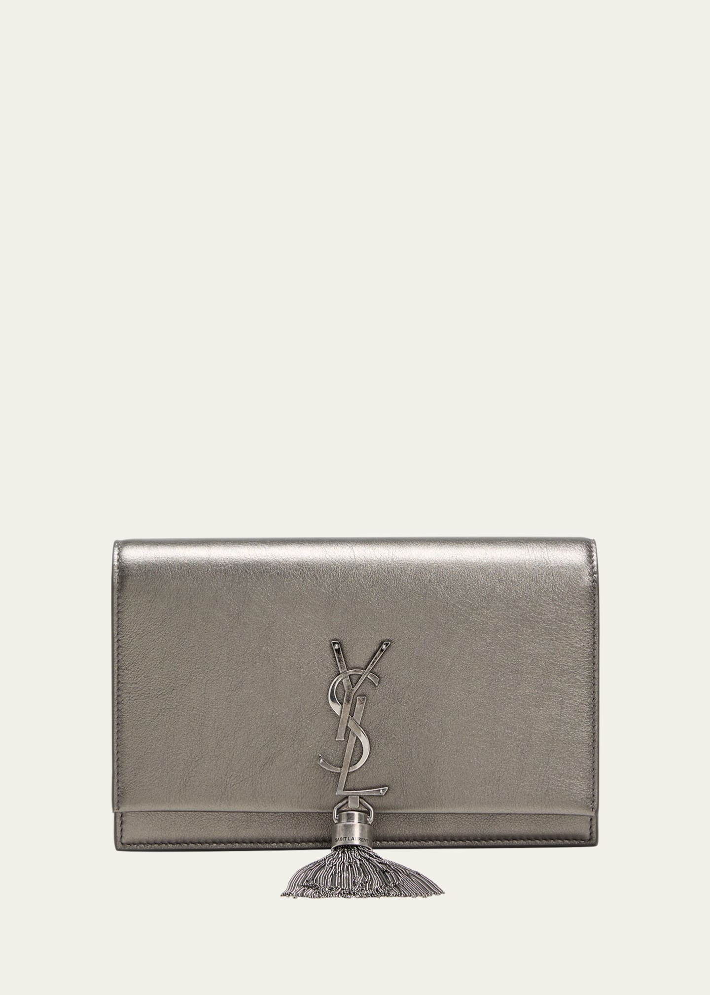 Saint Laurent Kate Mini Tassel YSL Wallet on Chain in Smooth