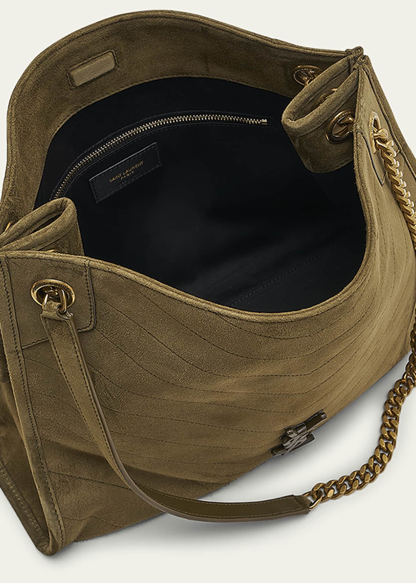 Medium niki suede shoulder bag best sale