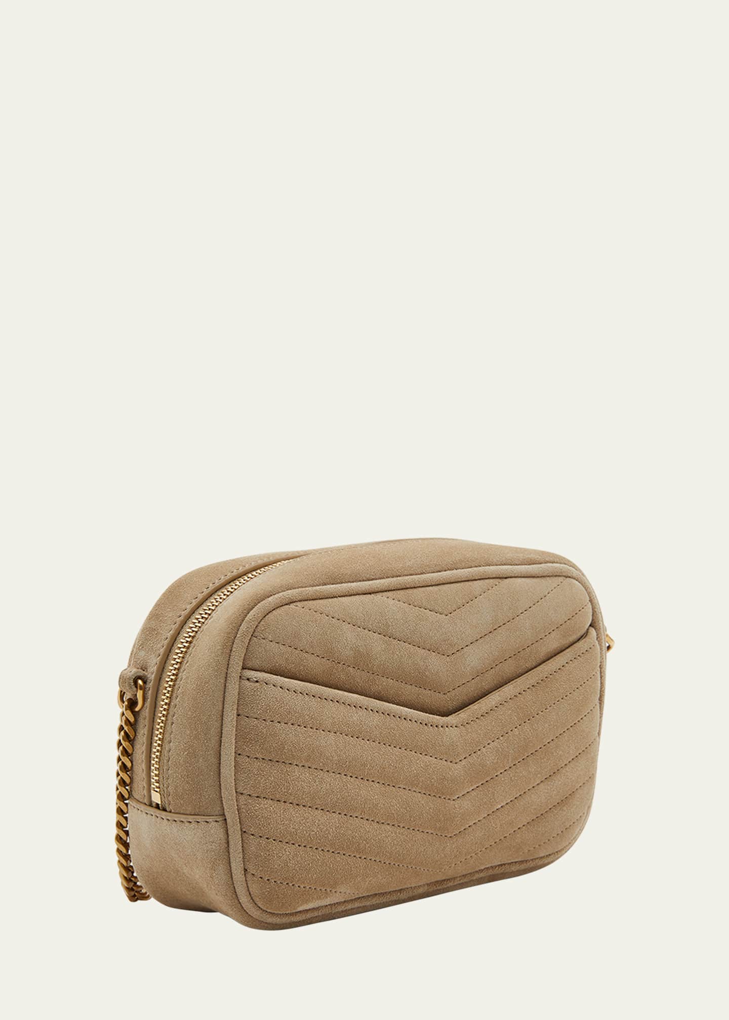 Saint Laurent Lou Mini YSL Camera Bag in Quilted Suede Bergdorf