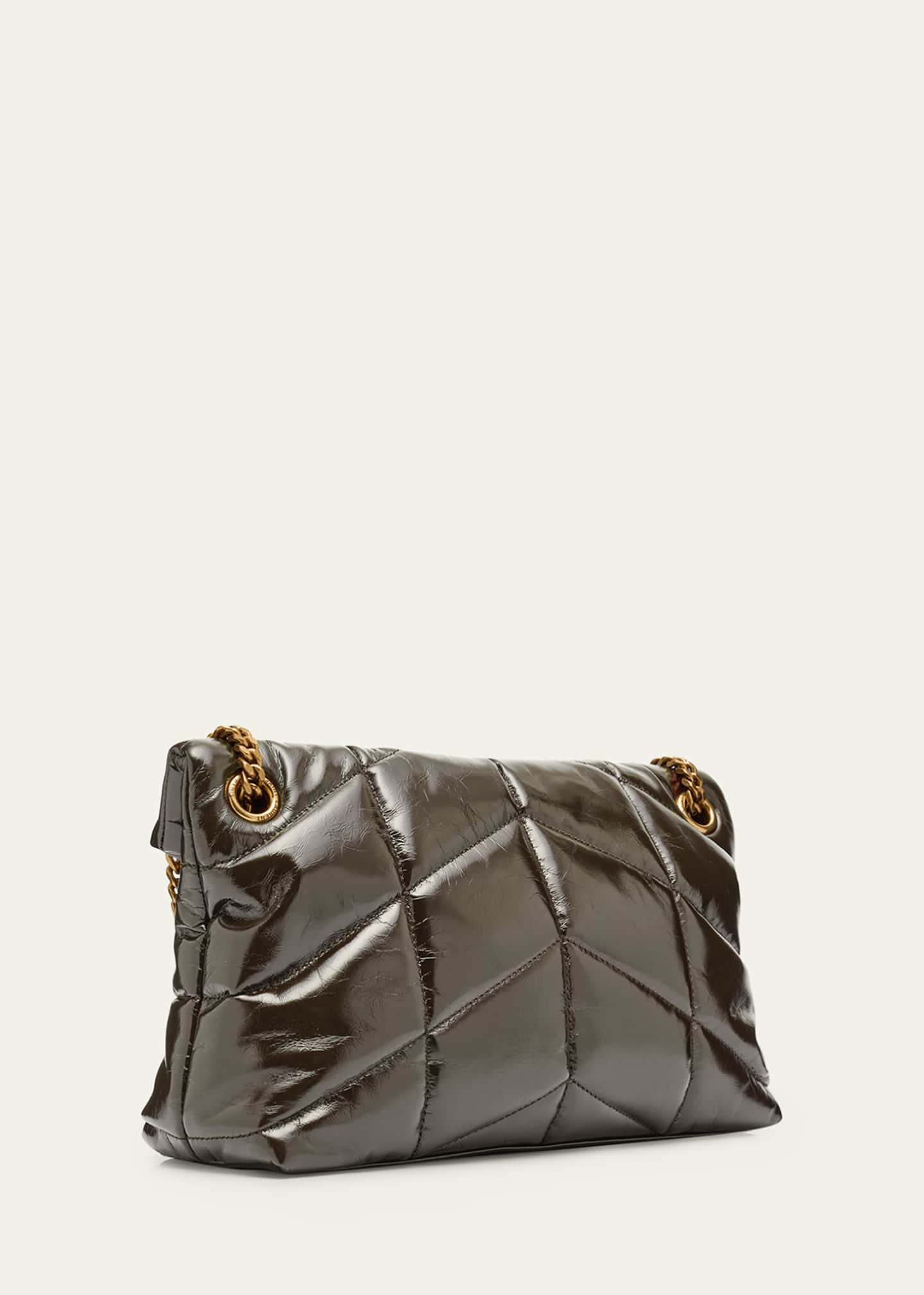 Saint Laurent Lou Puffer Small YSL Shoulder Bag in Quilted Smooth Leather Bergdorf Goodman